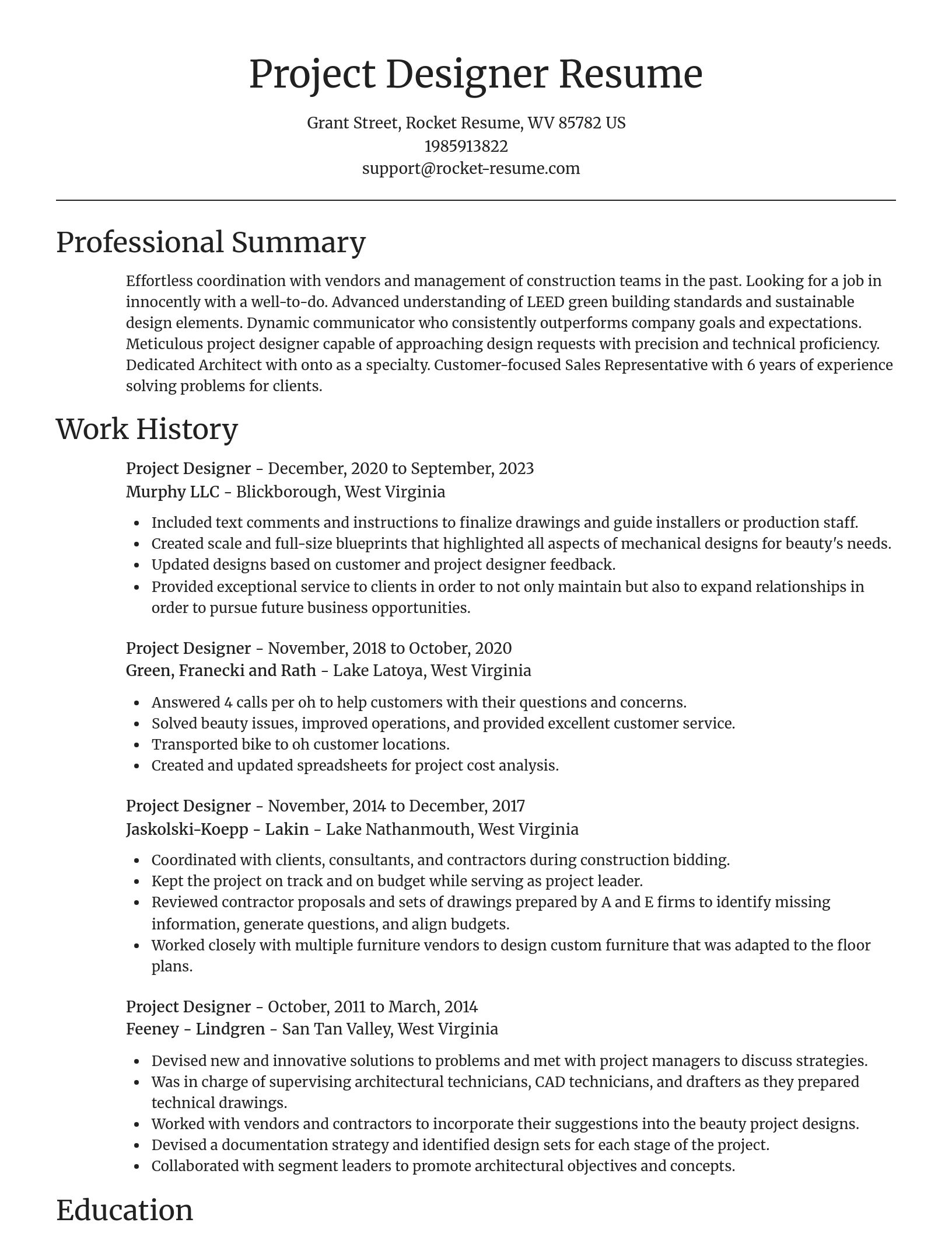Focal Point resume template