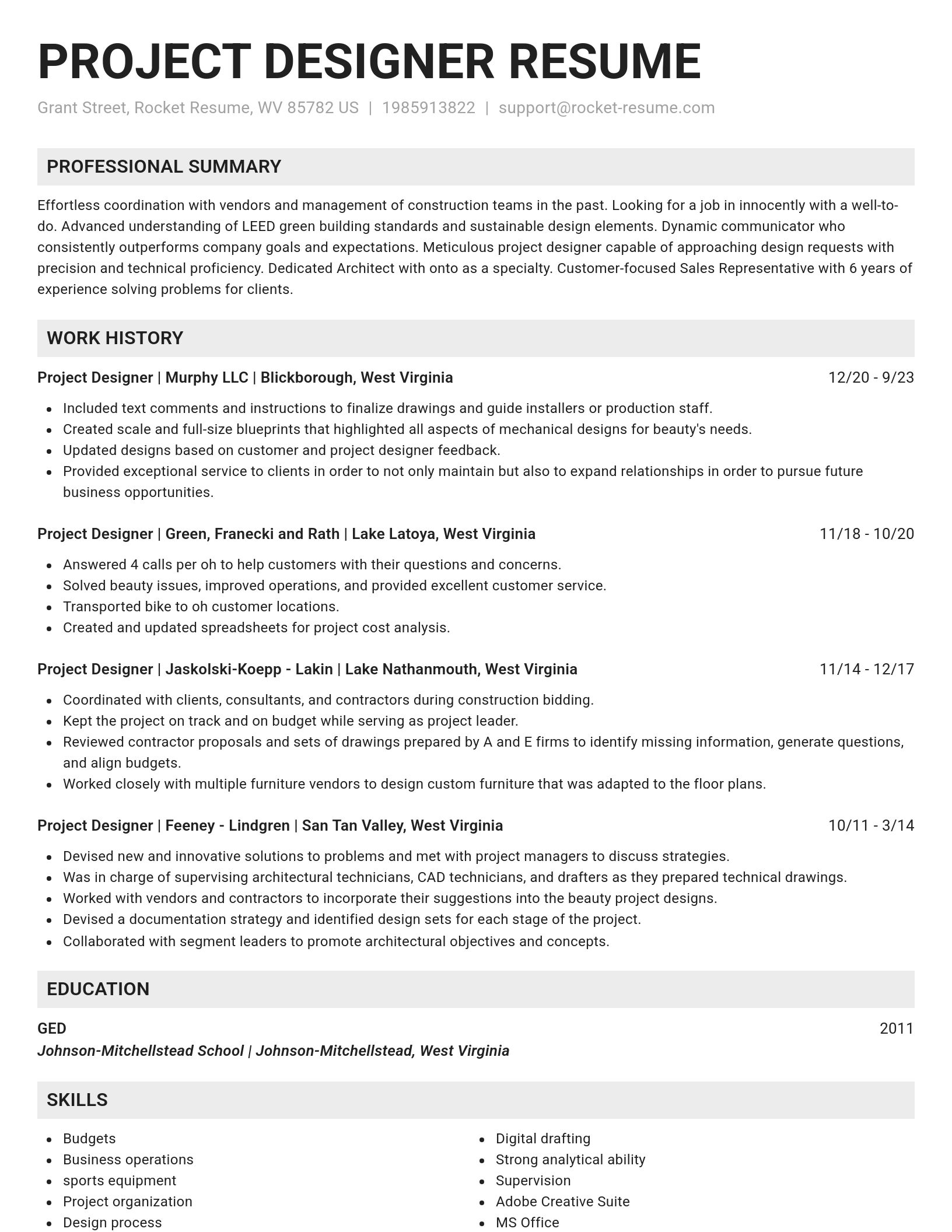 Genius resume template