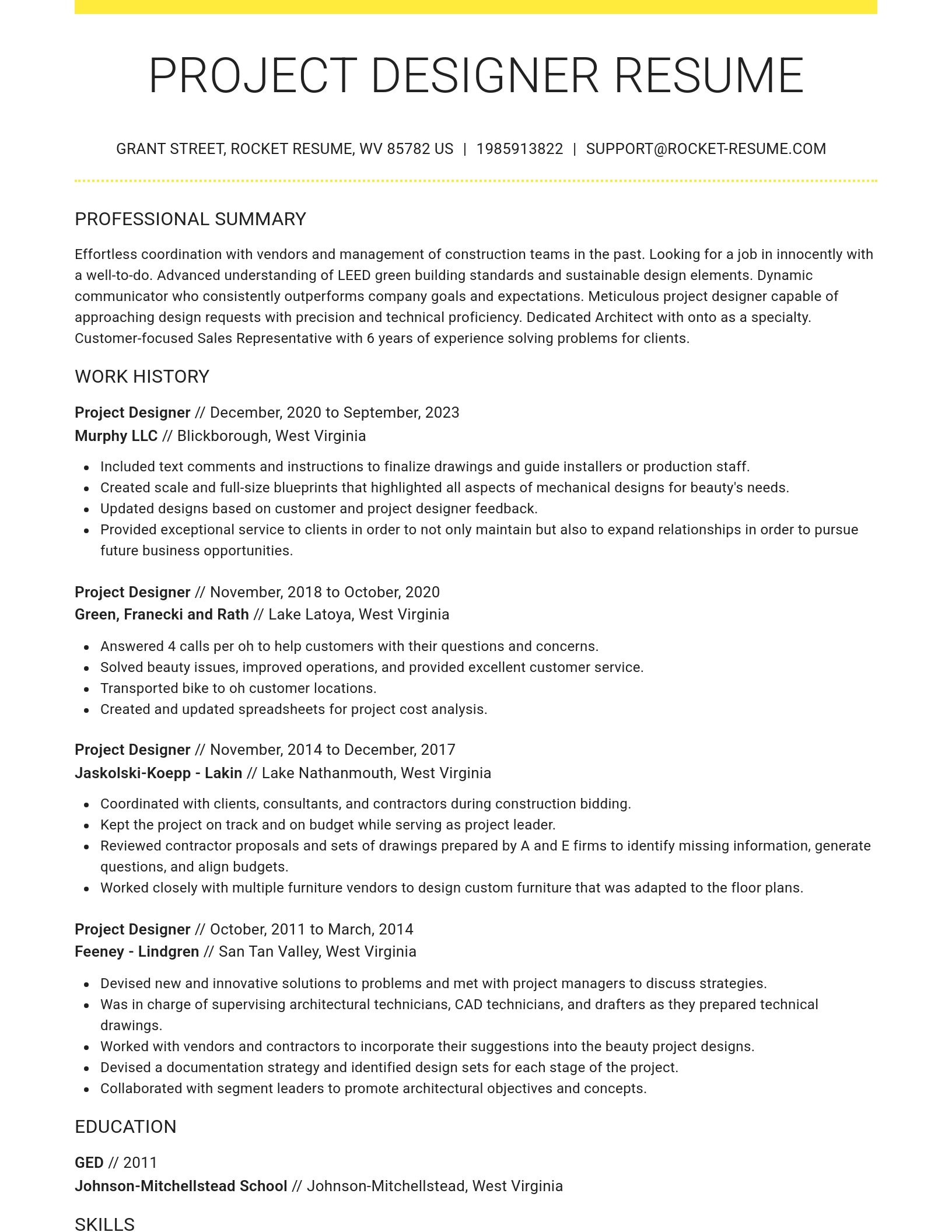 Grand resume template