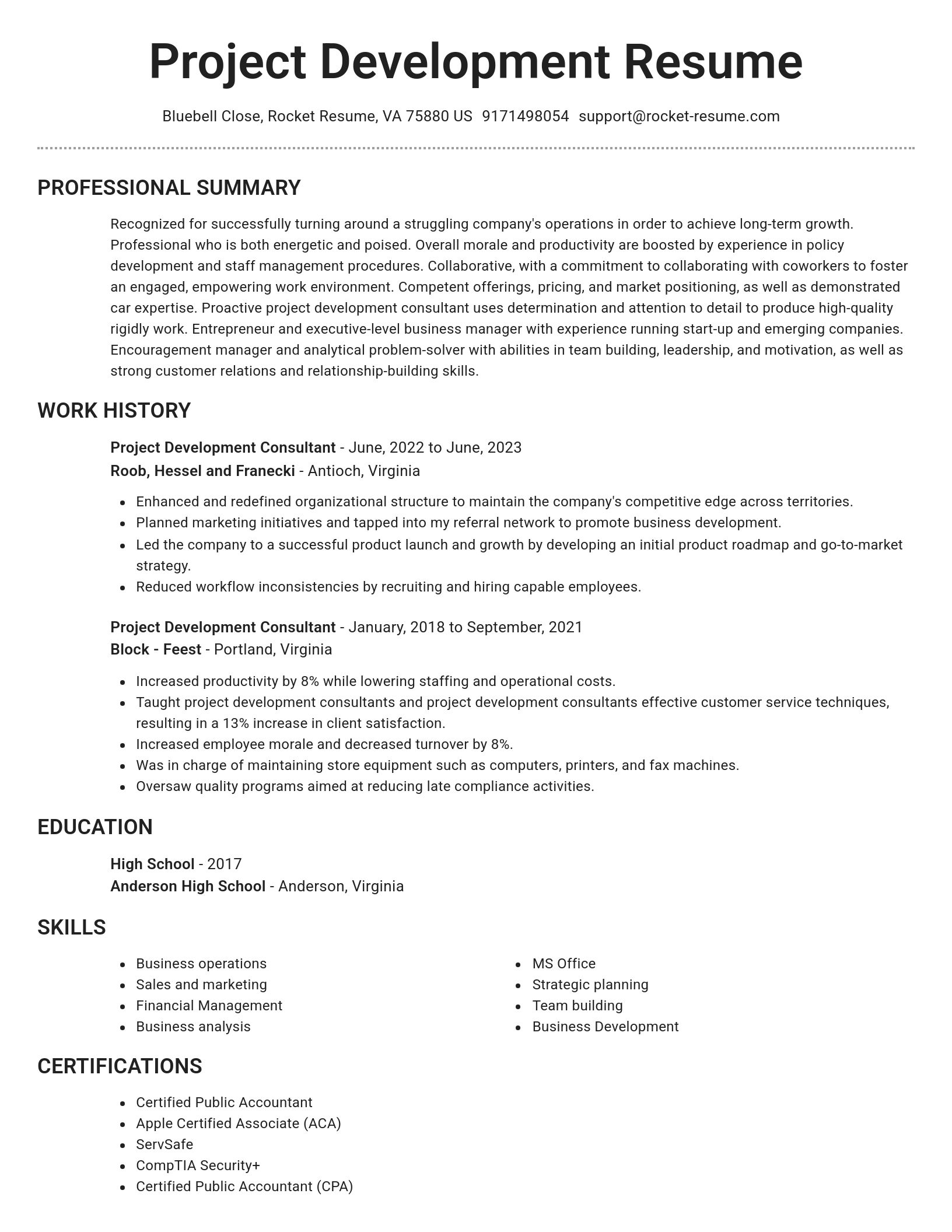 Brilliant resume template