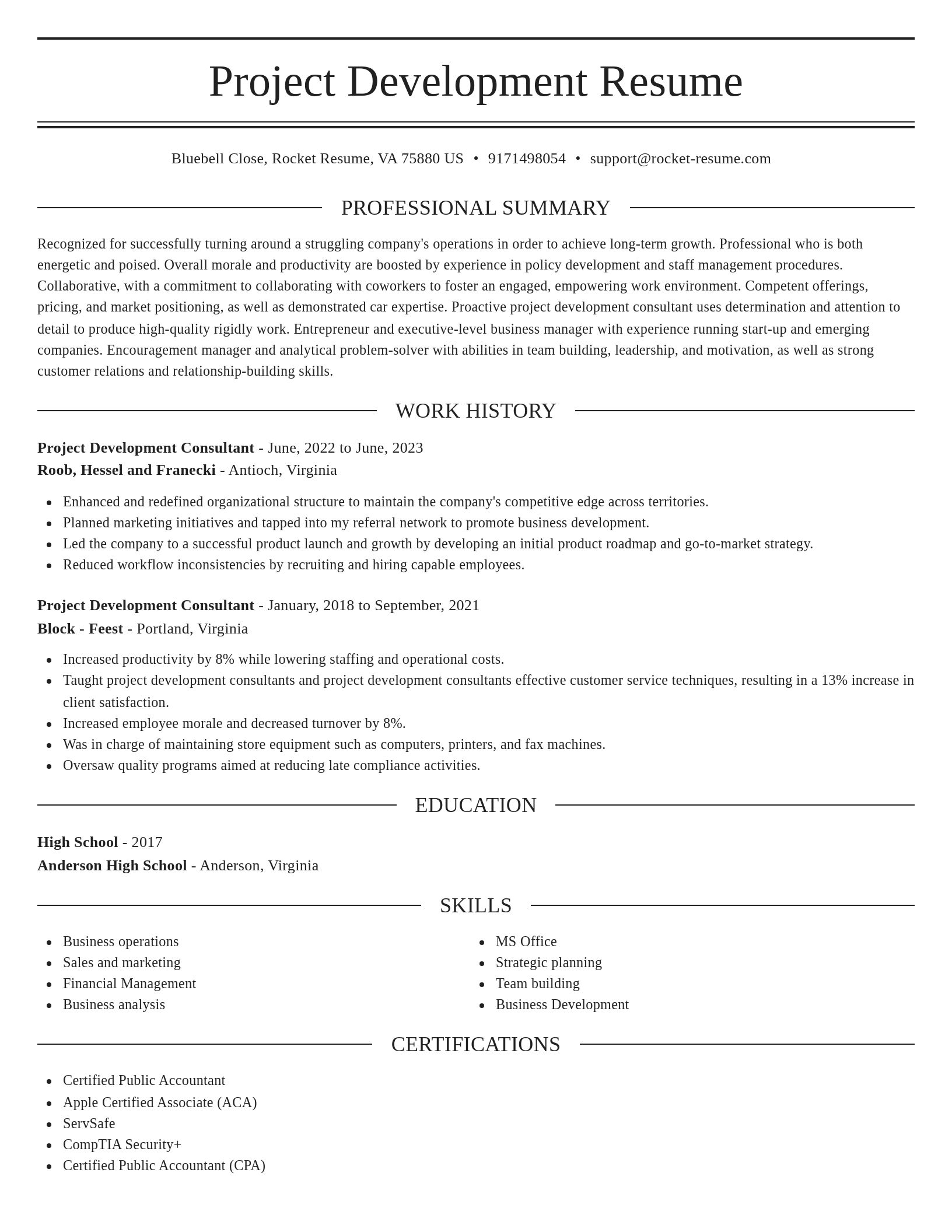 Elegant resume template