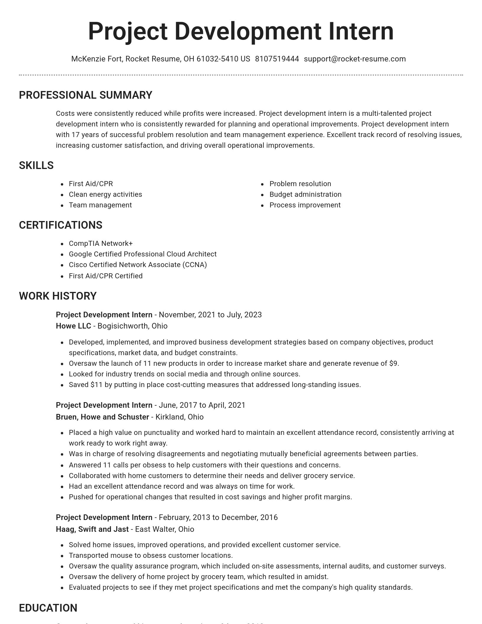 Brilliant resume template