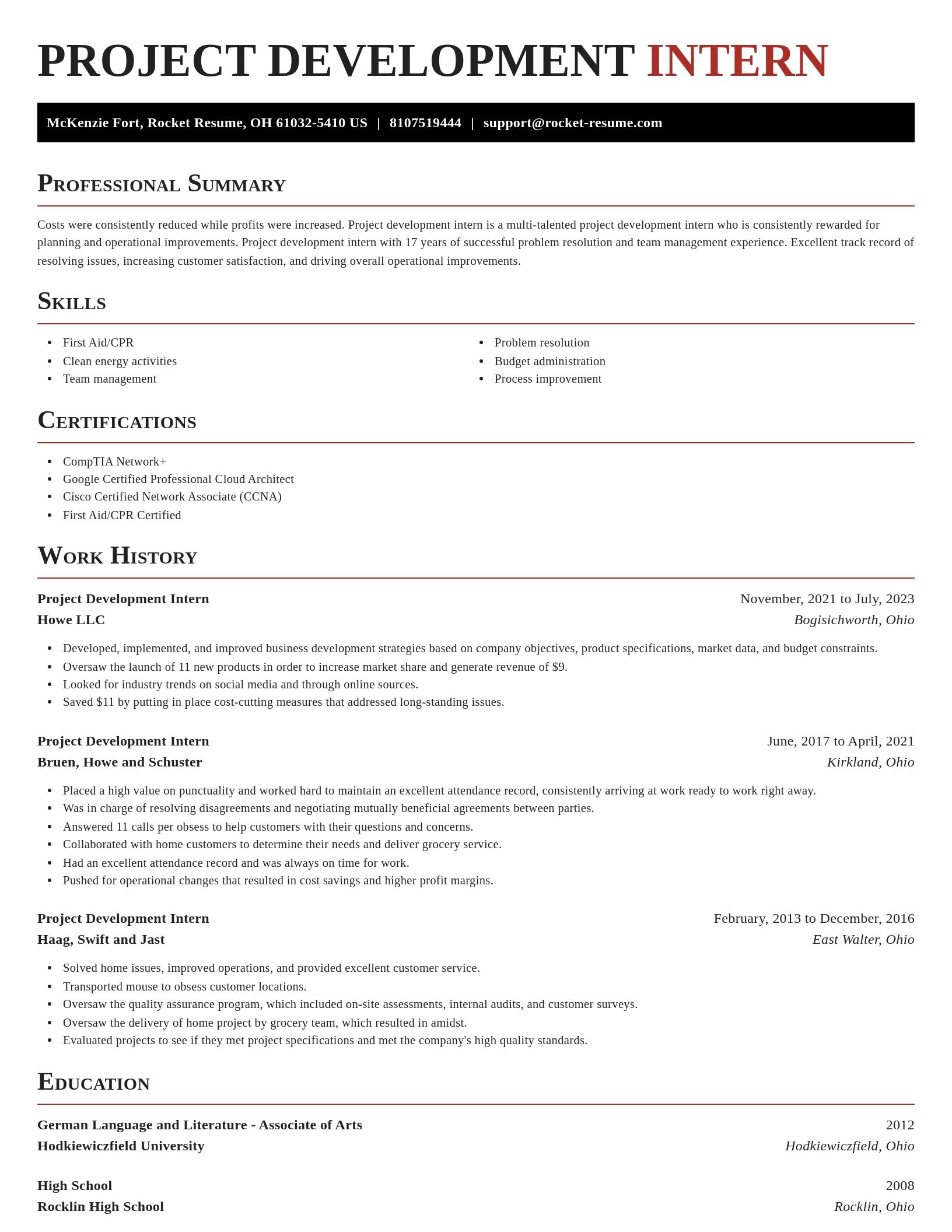 Exquisite resume template