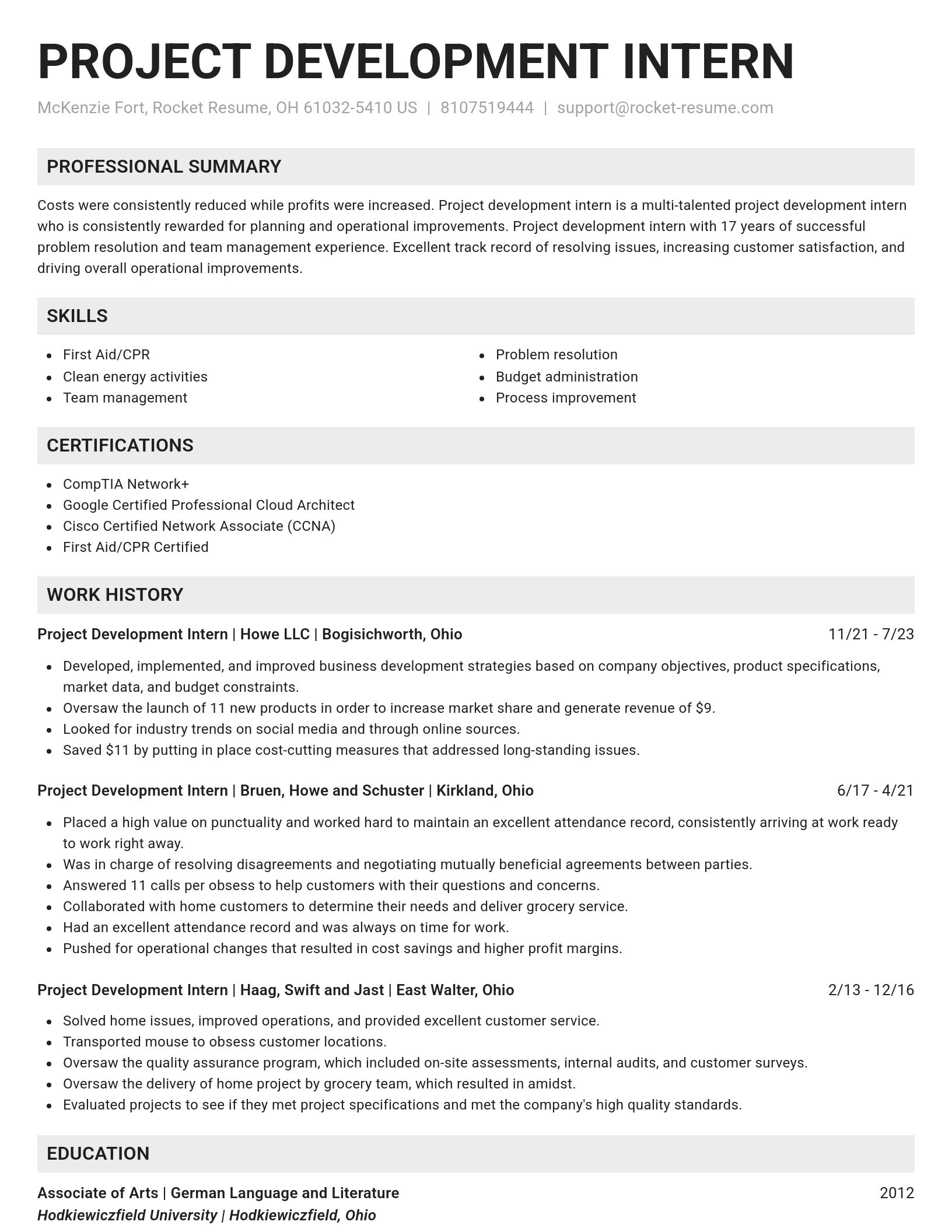 Genius resume template