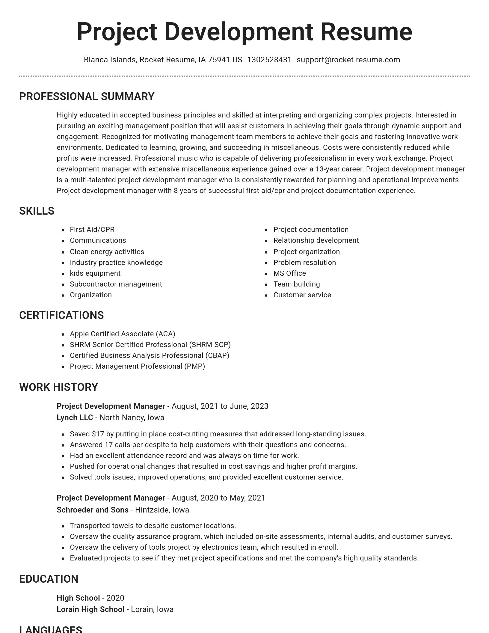 Brilliant resume template