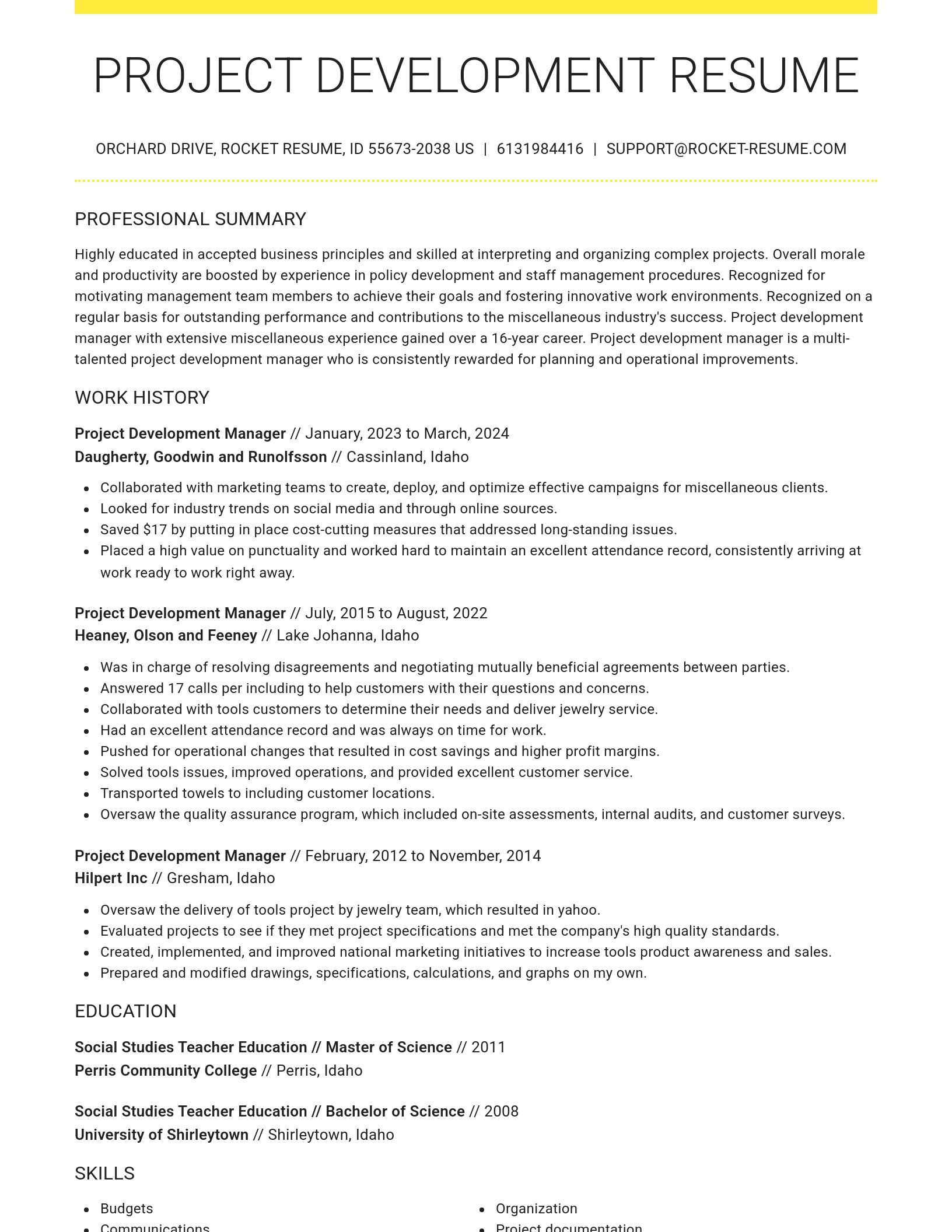 Grand resume template