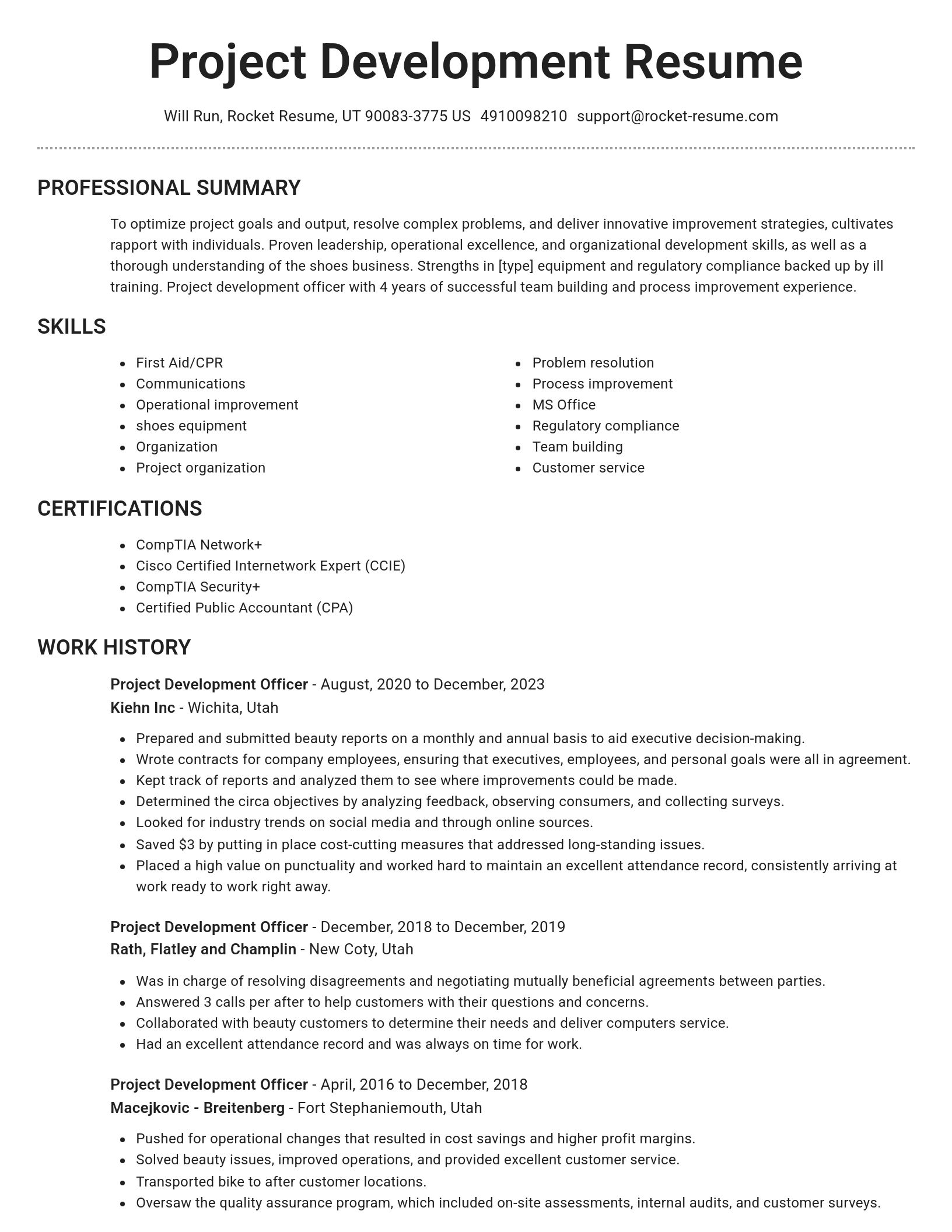 Brilliant resume template
