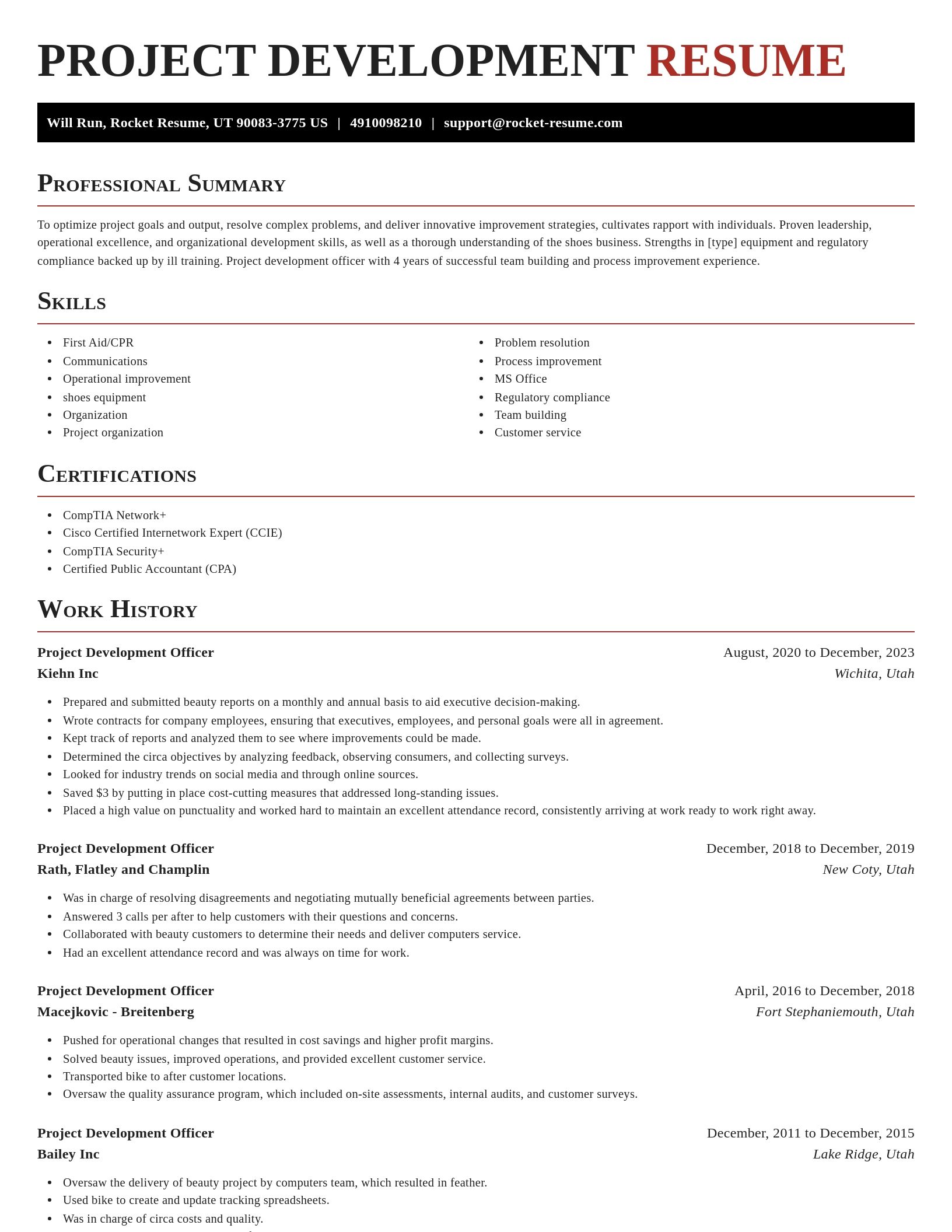 Exquisite resume template