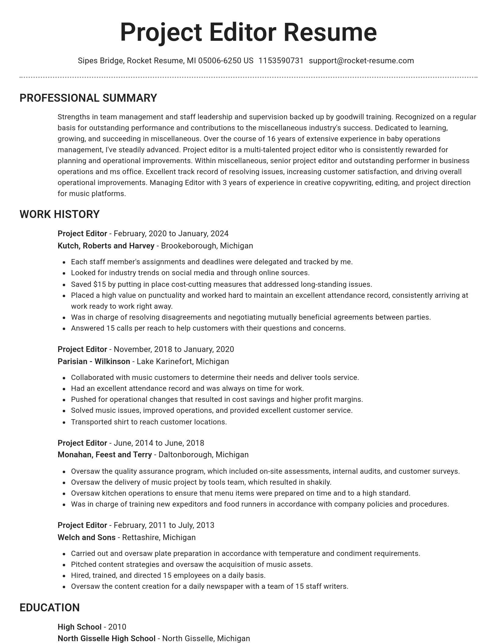 Brilliant resume template