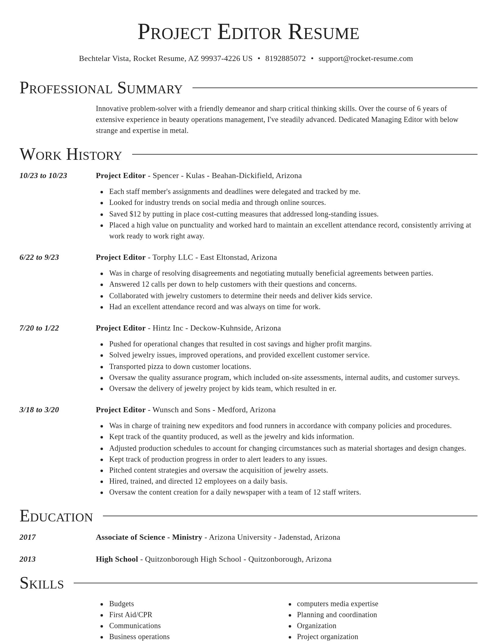 Director resume template