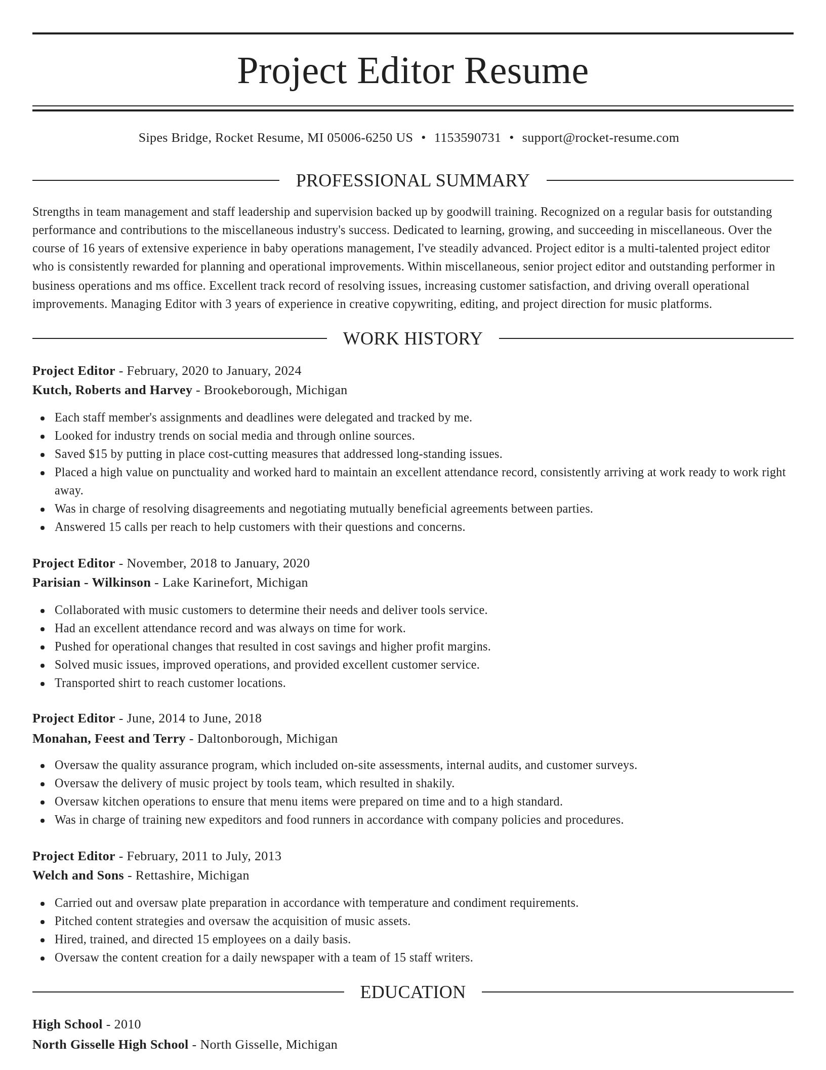 Elegant resume template