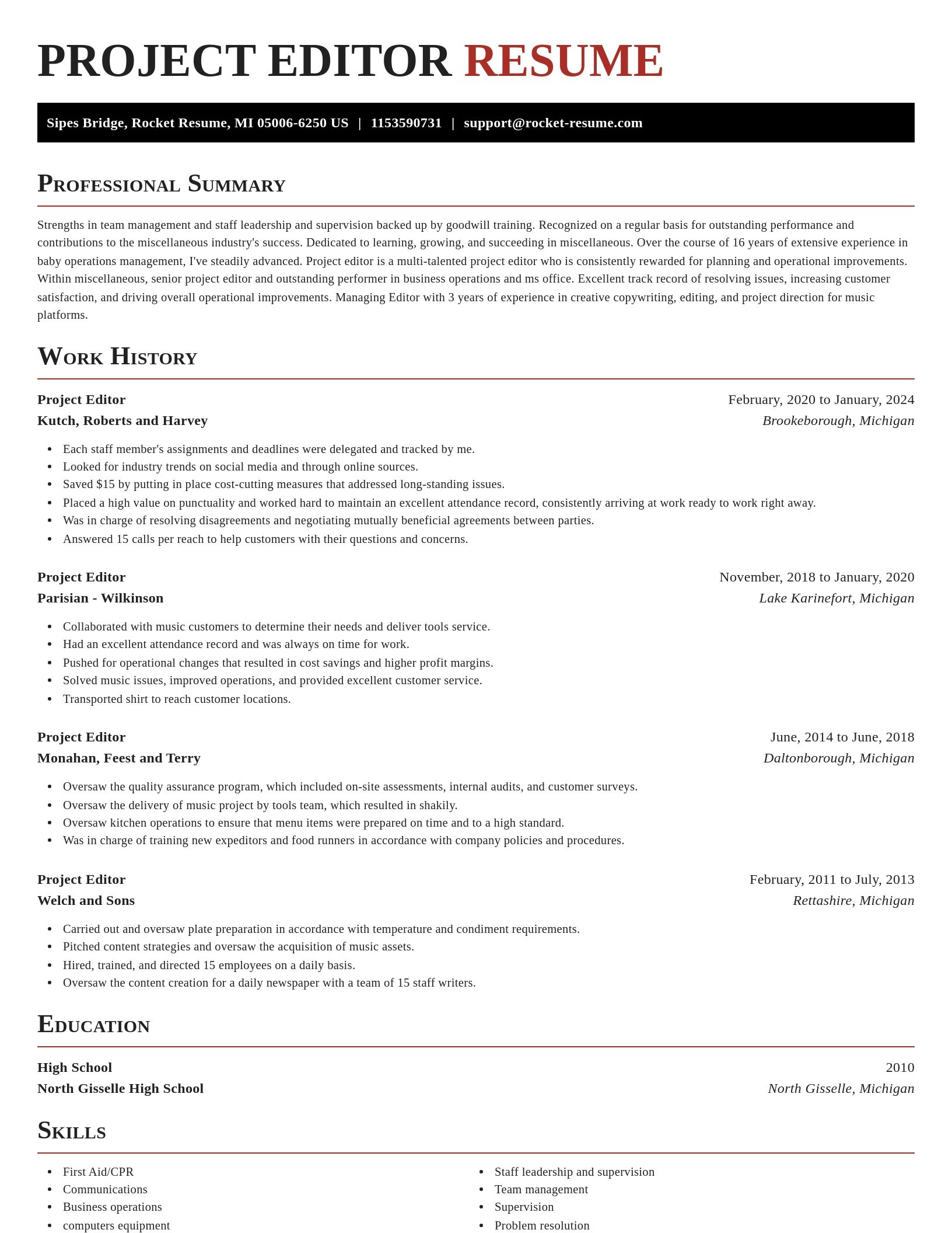 Exquisite resume template