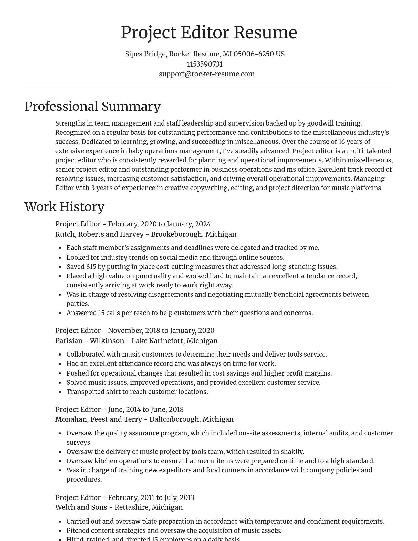 Focal Point resume template