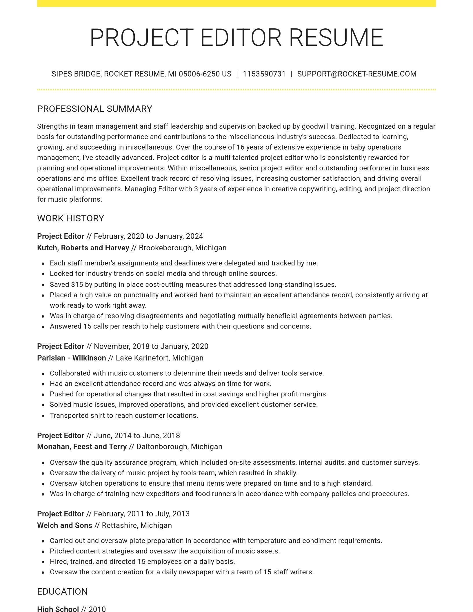 Grand resume template