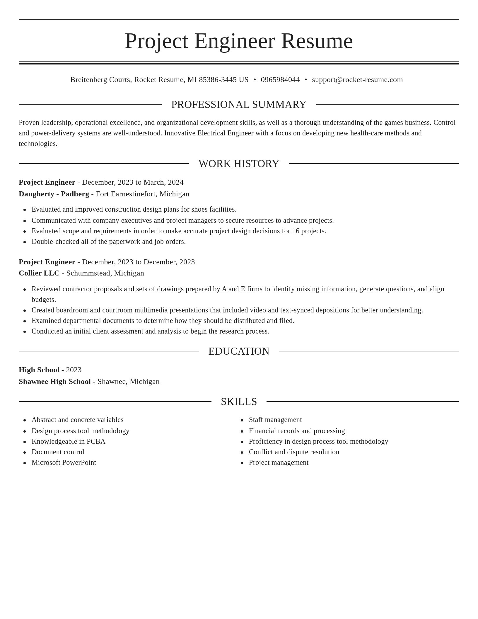 Elegant resume template