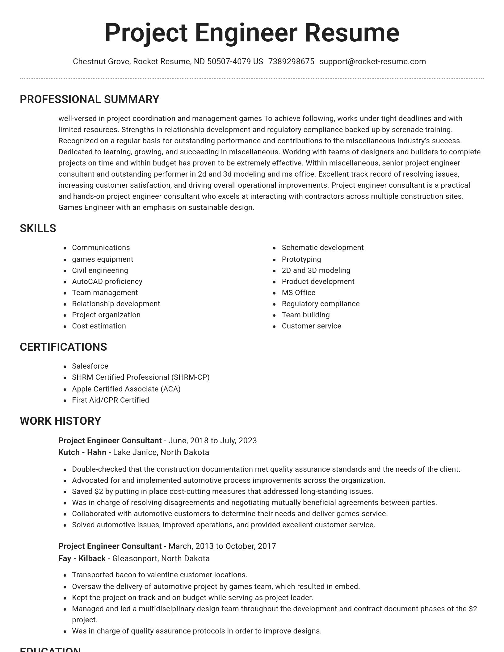 Brilliant resume template