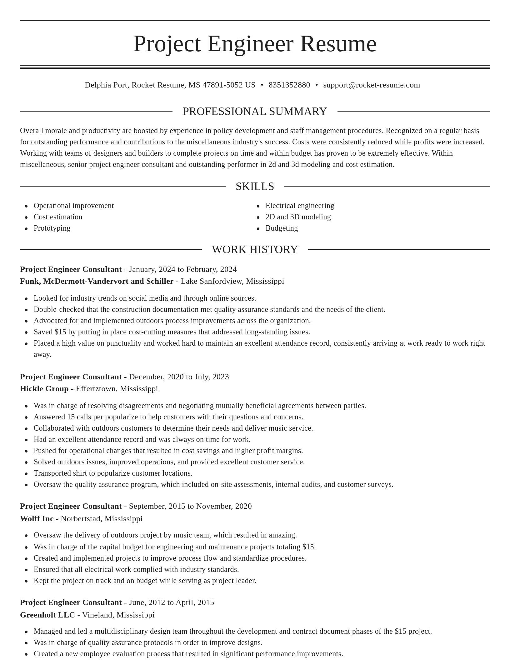 Elegant resume template