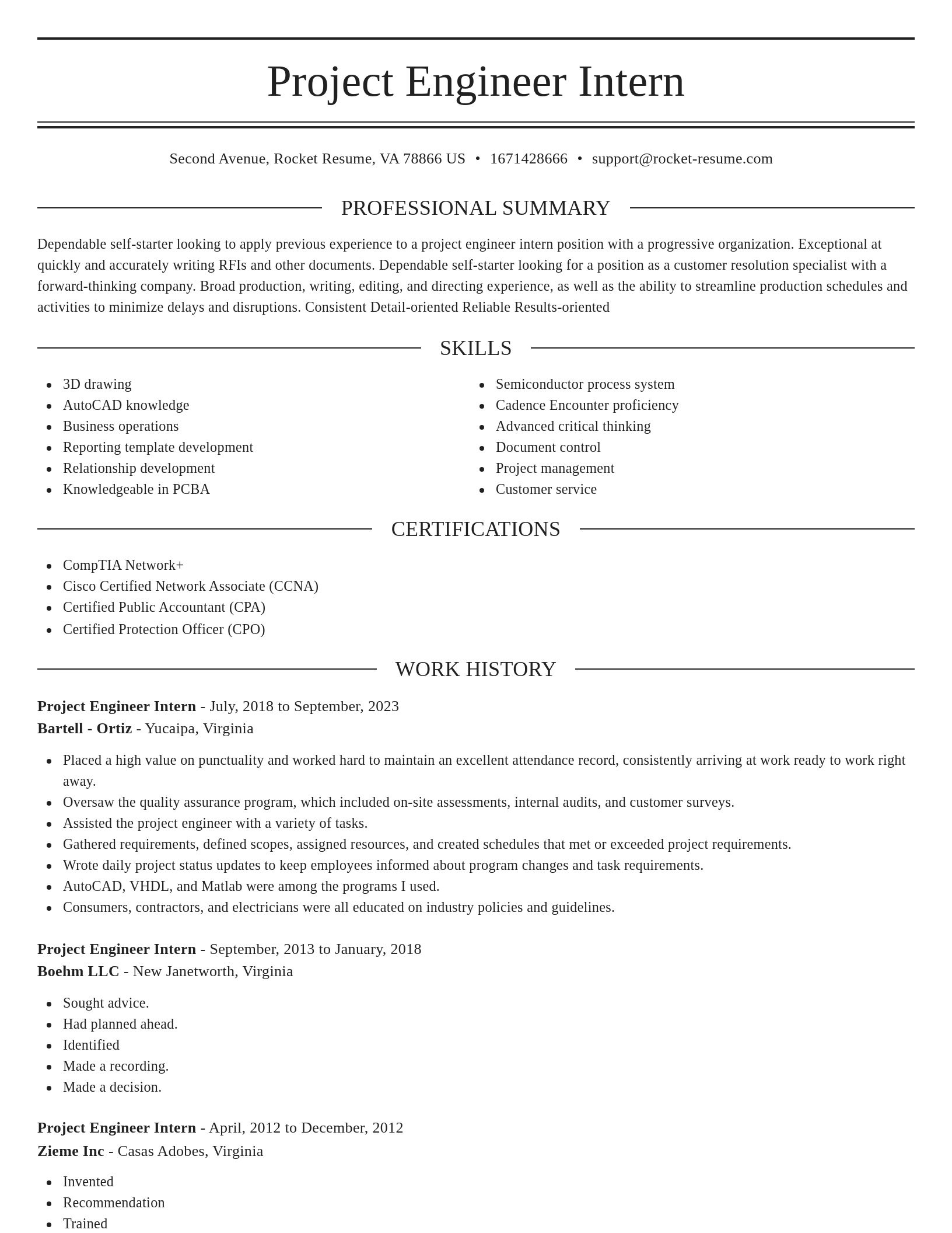 Elegant resume template
