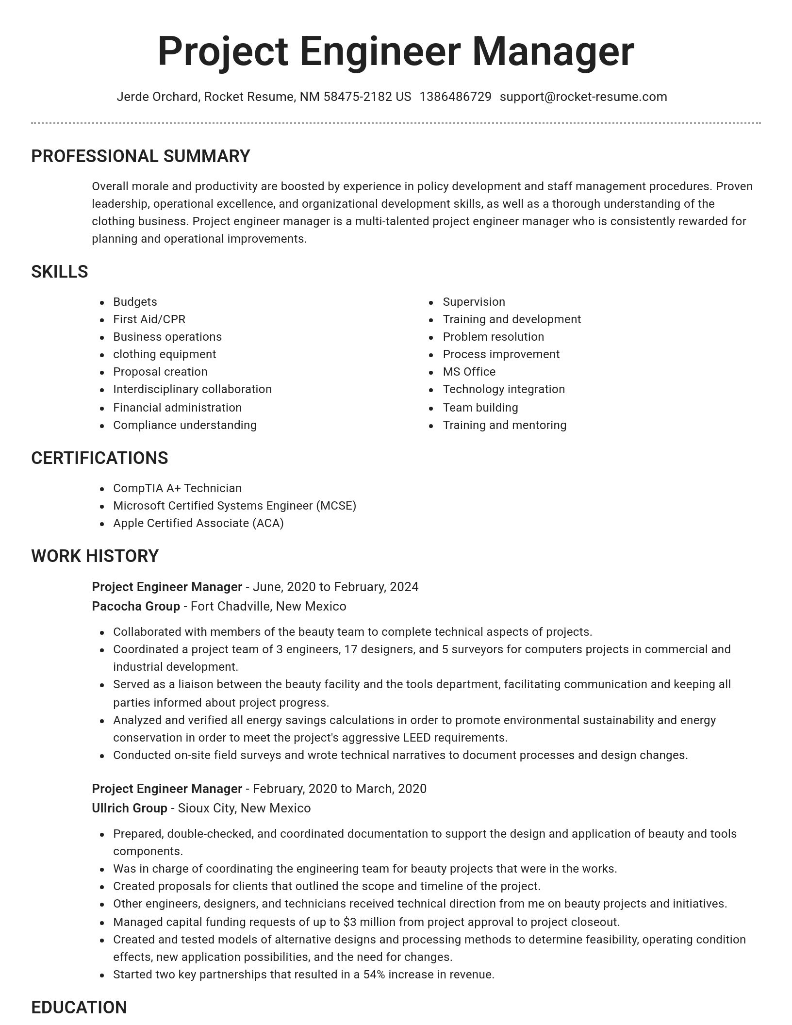 Brilliant resume template