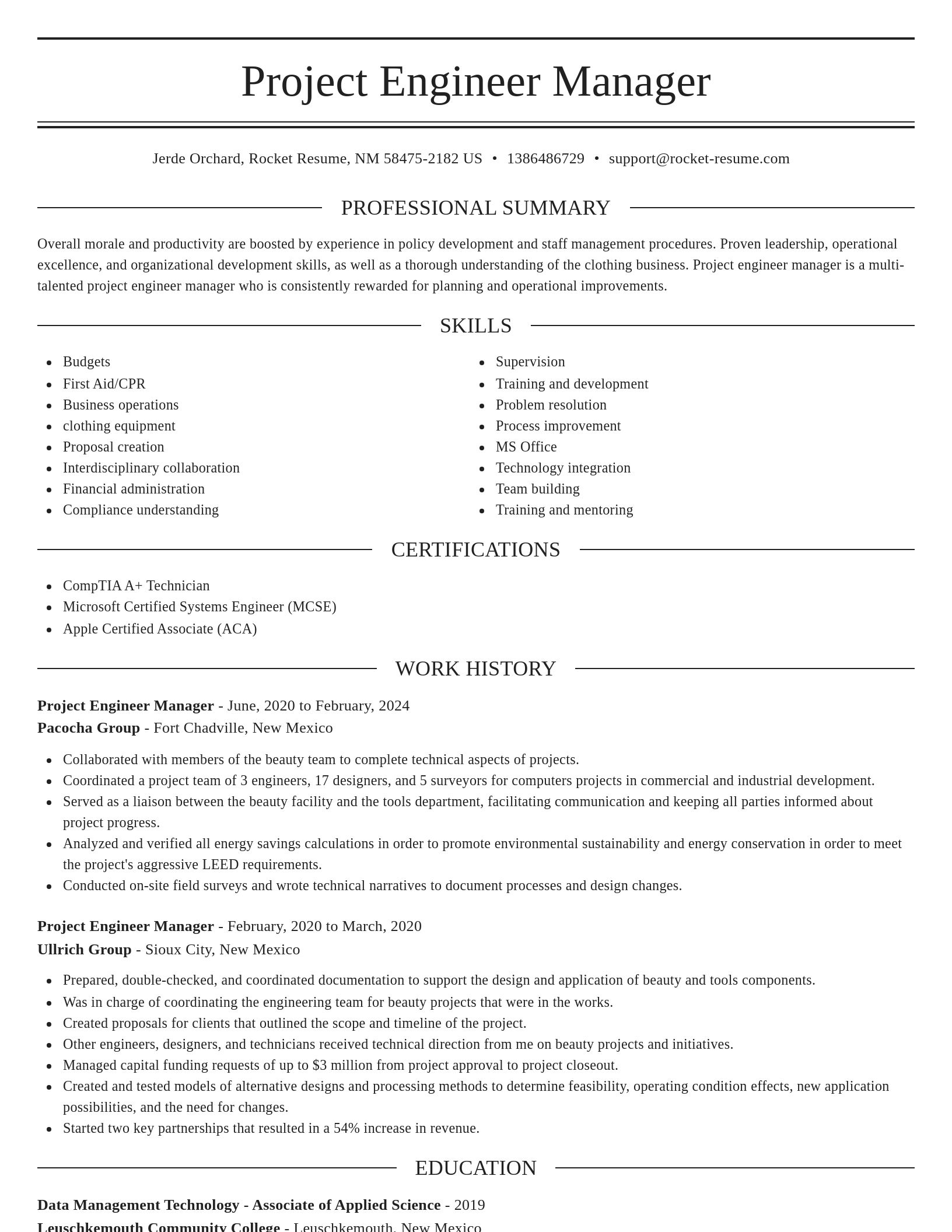 Elegant resume template