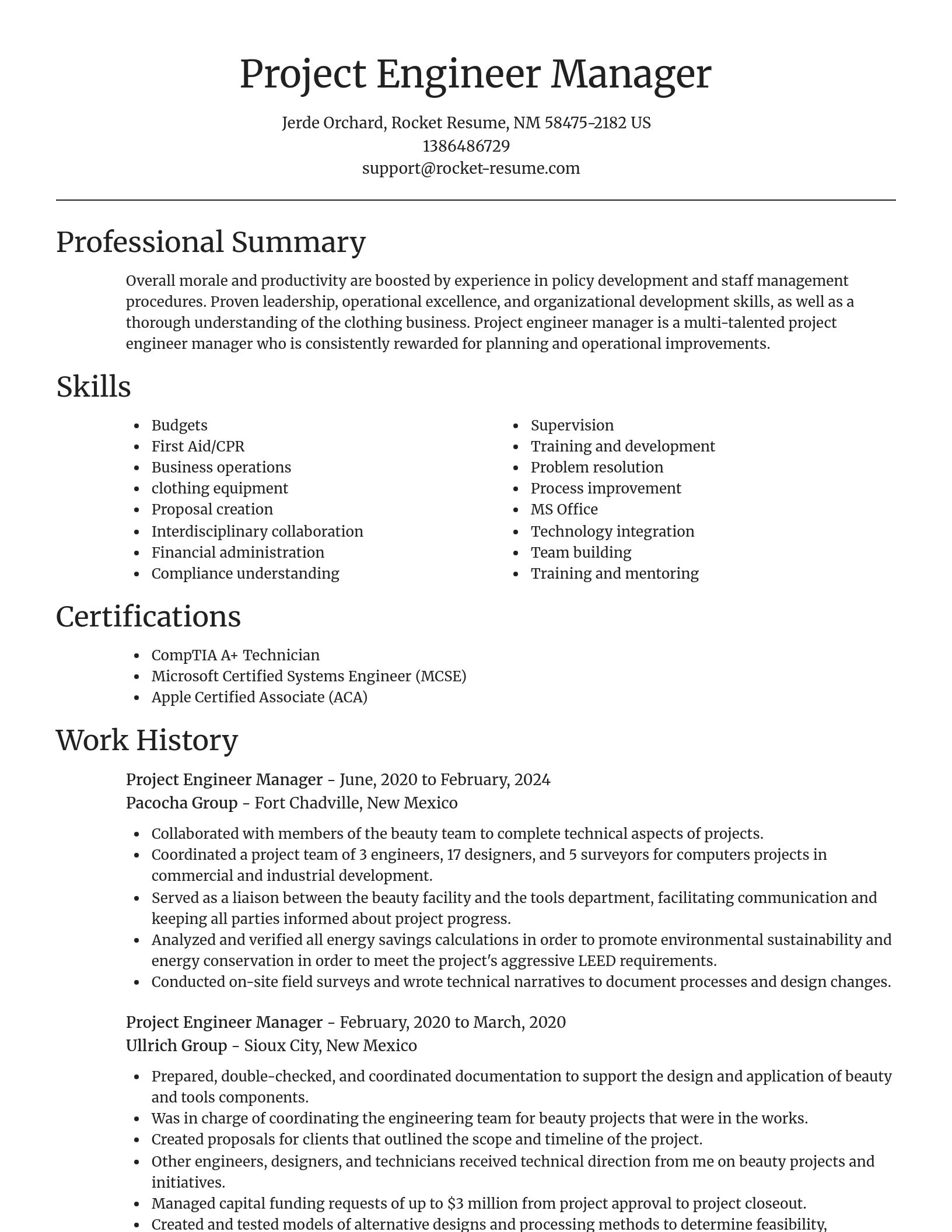 Focal Point resume template