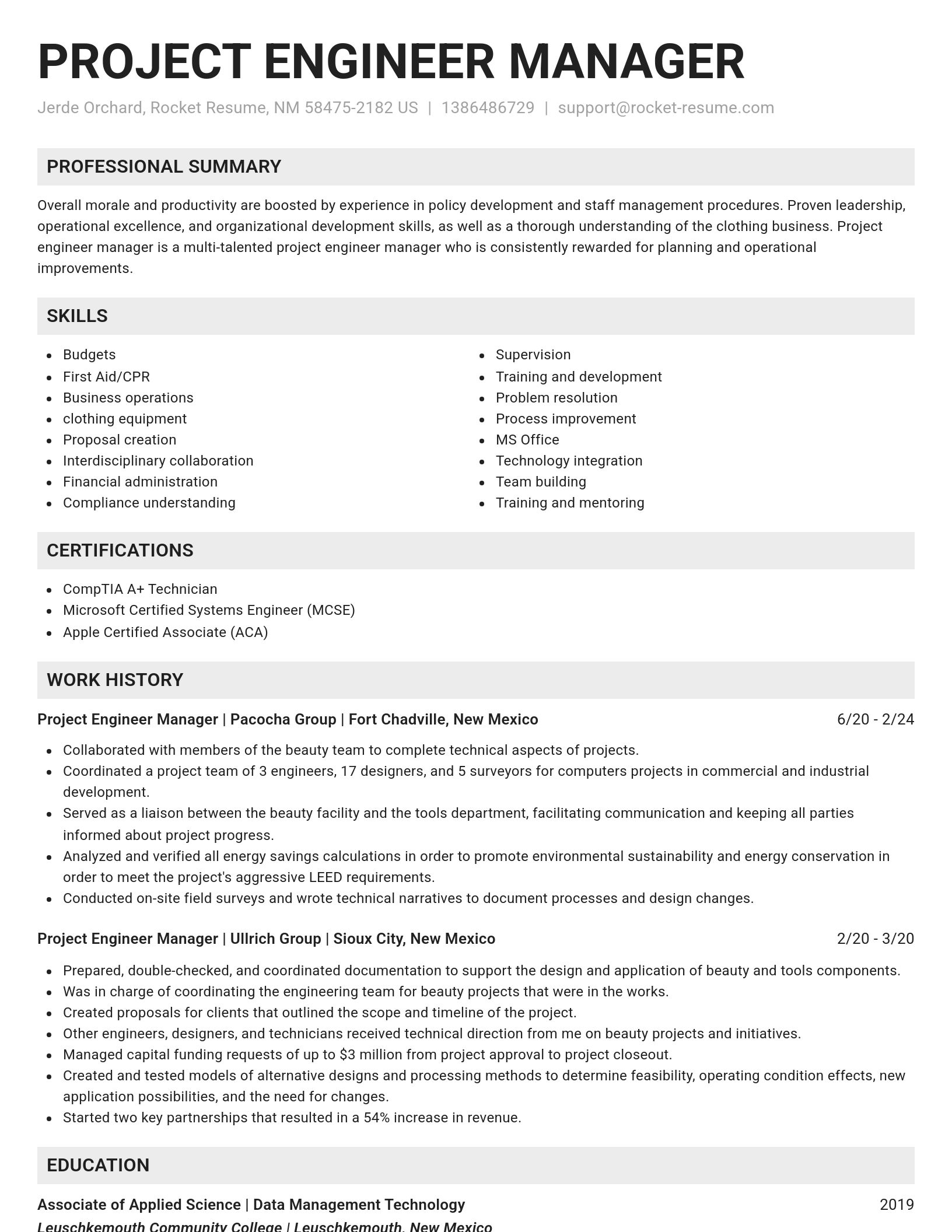 Genius resume template