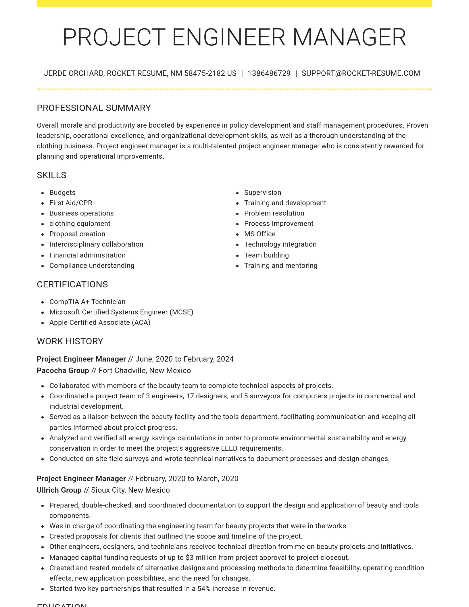 Grand resume template