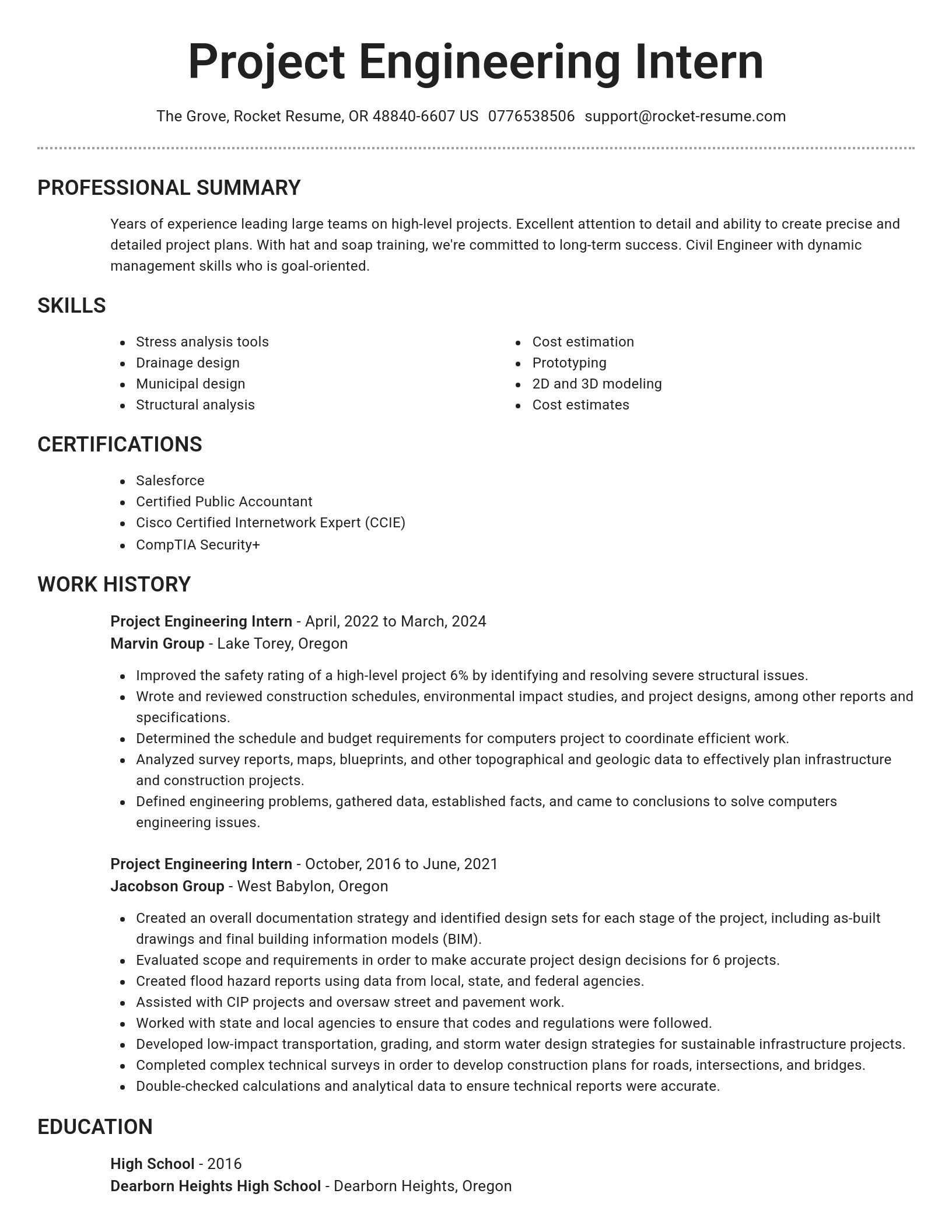 Brilliant resume template