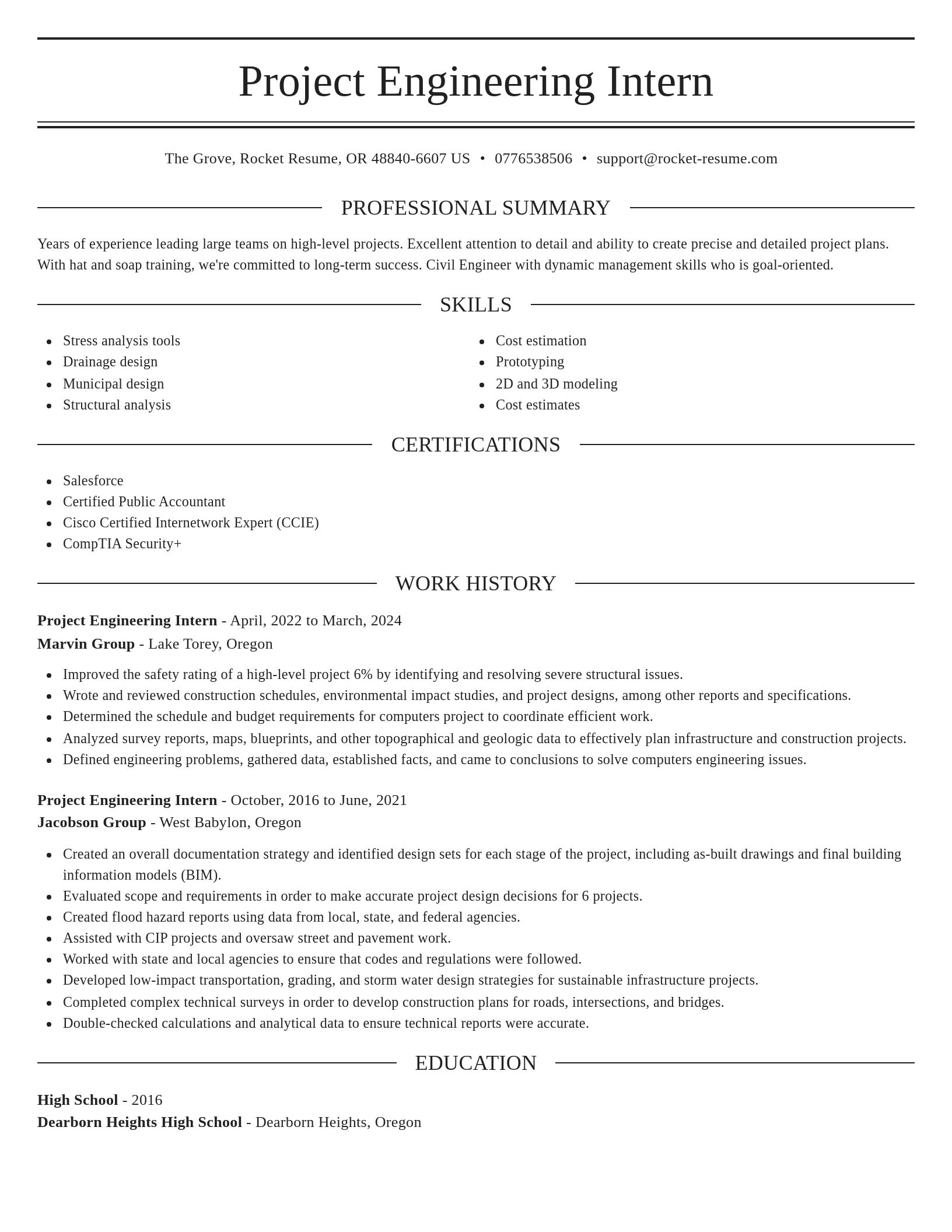 Elegant resume template
