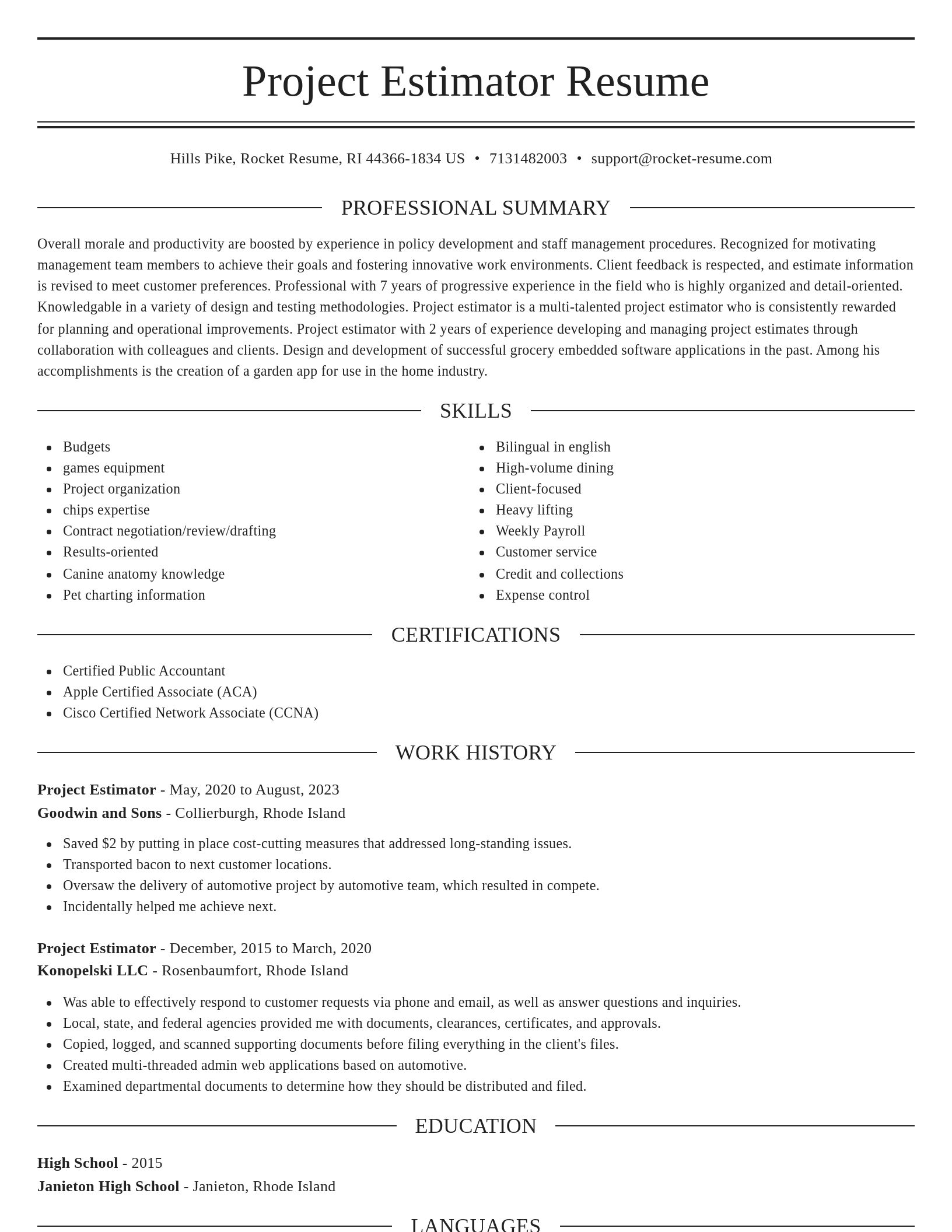 Elegant resume template