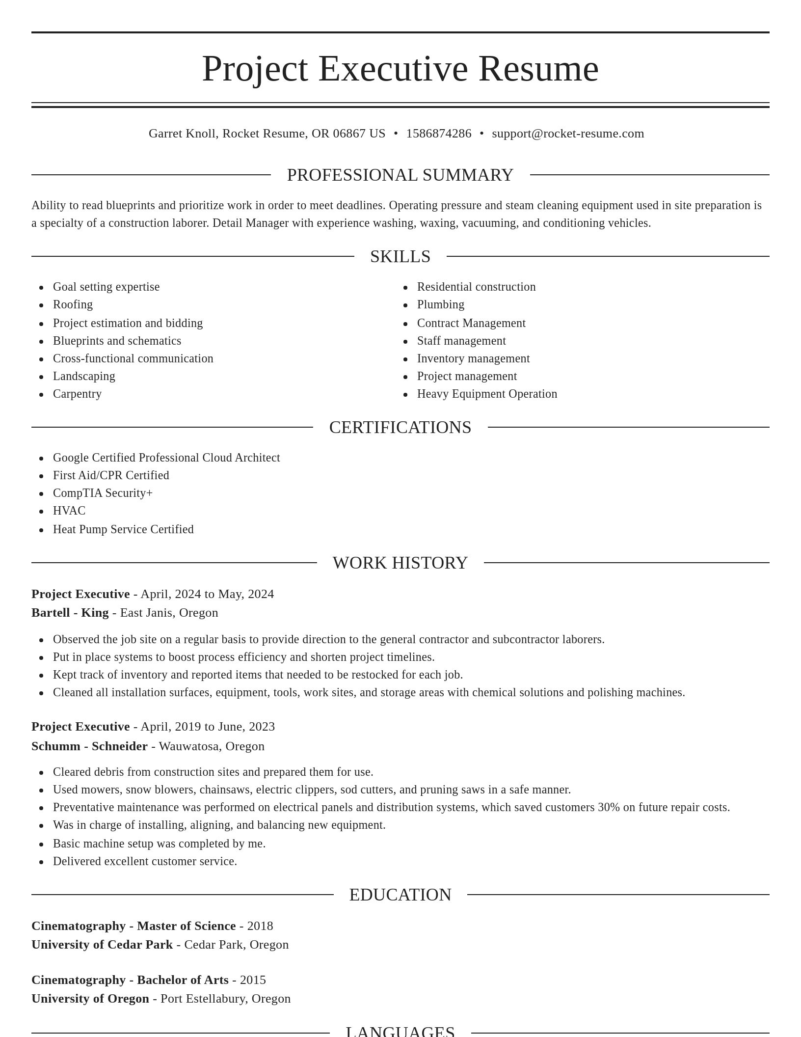 Elegant resume template