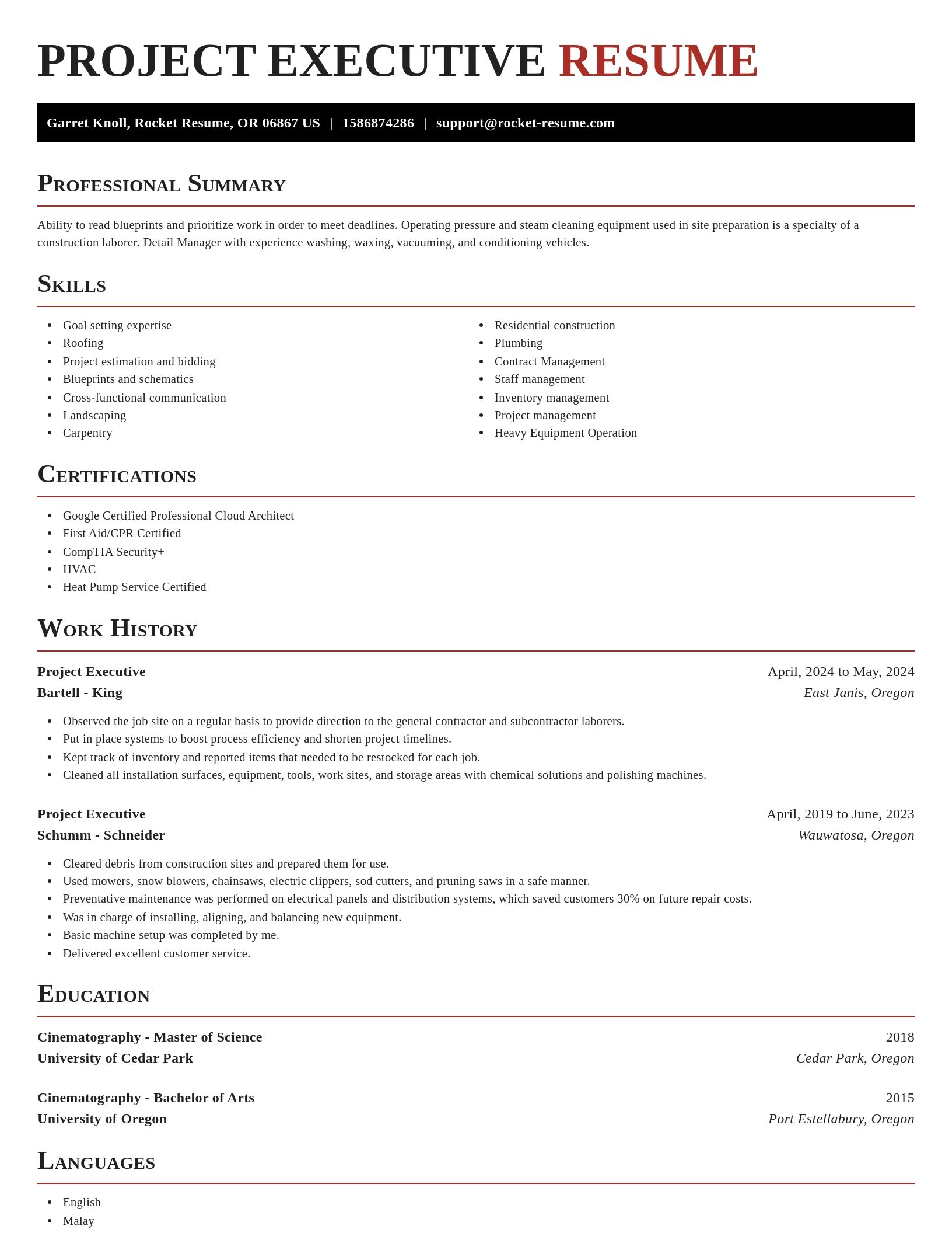Exquisite resume template