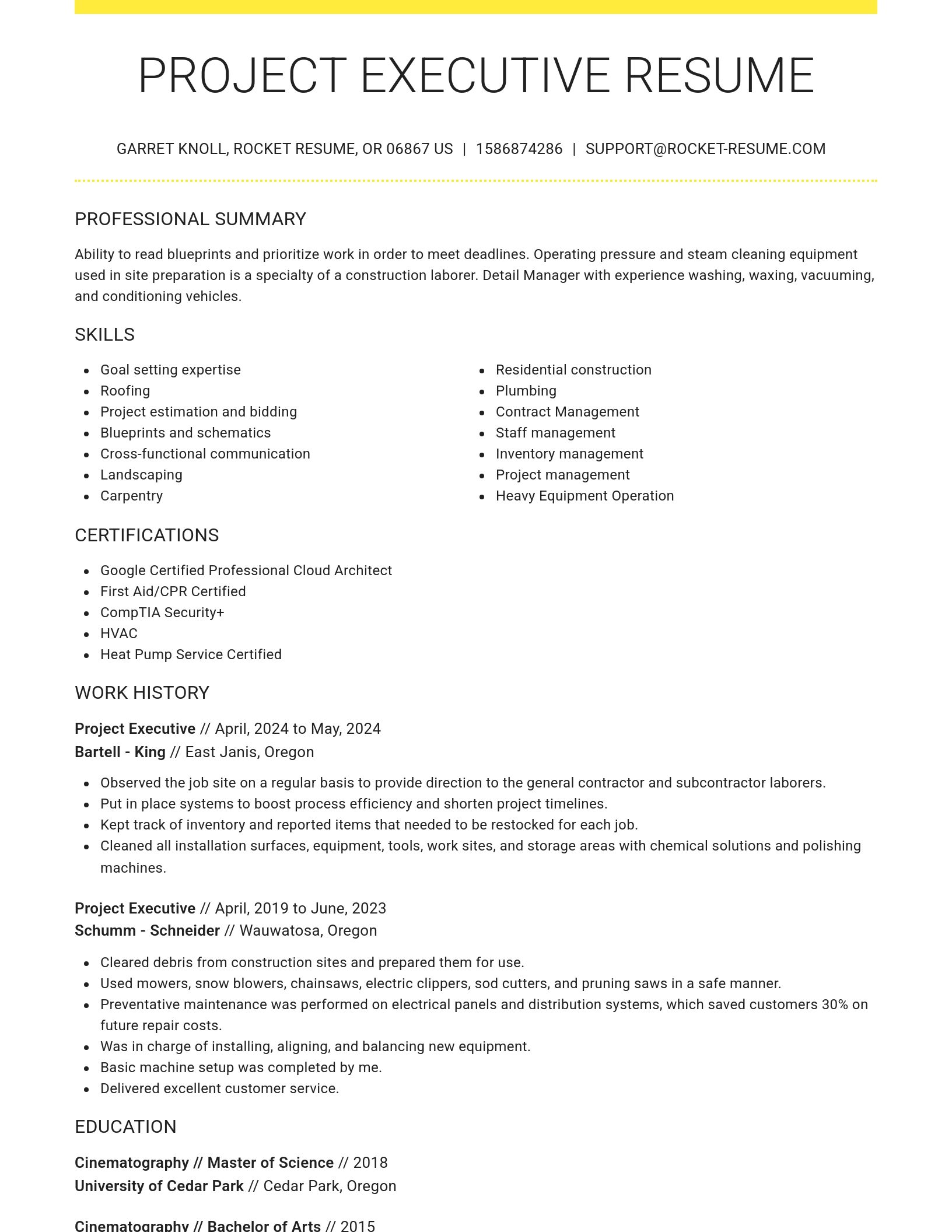 Grand resume template