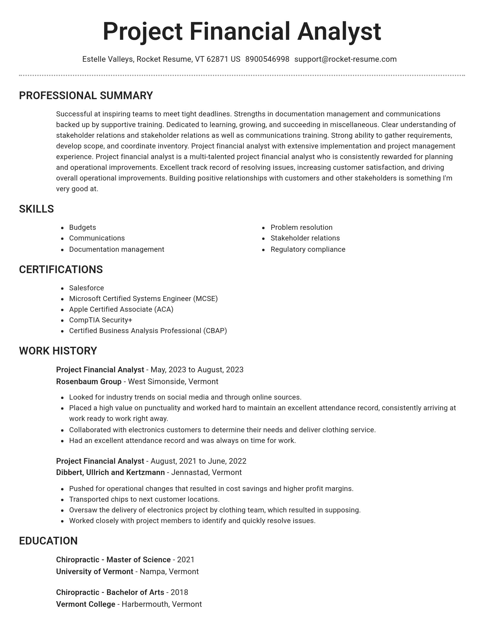 Brilliant resume template