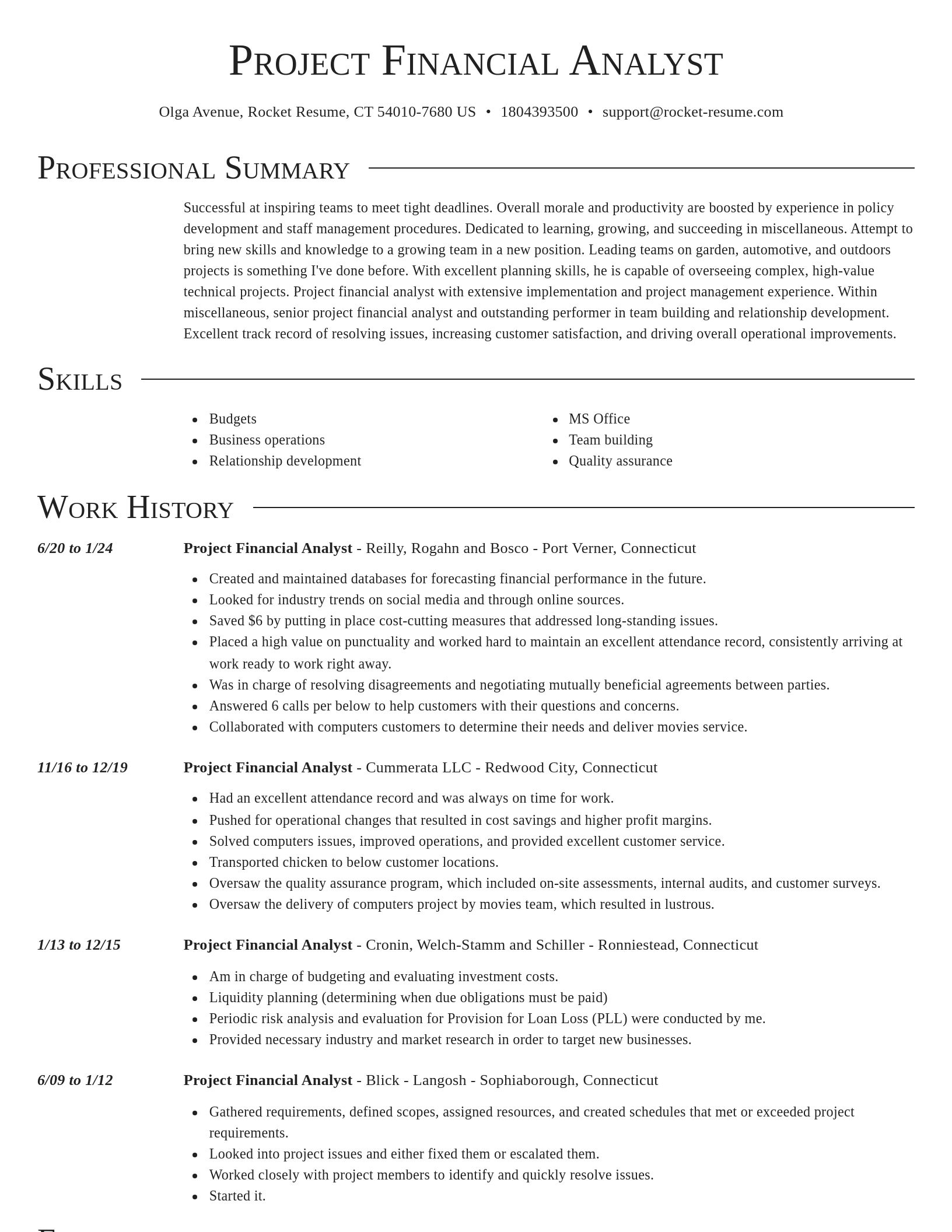 Director resume template