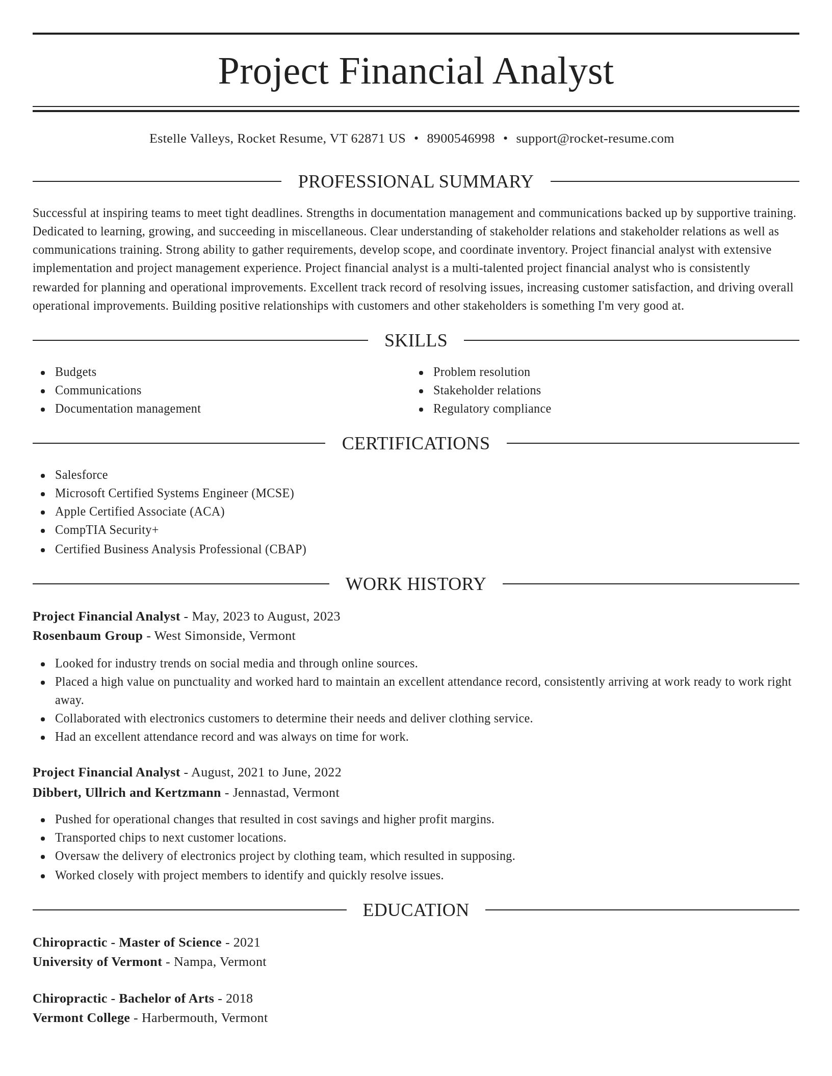 Elegant resume template