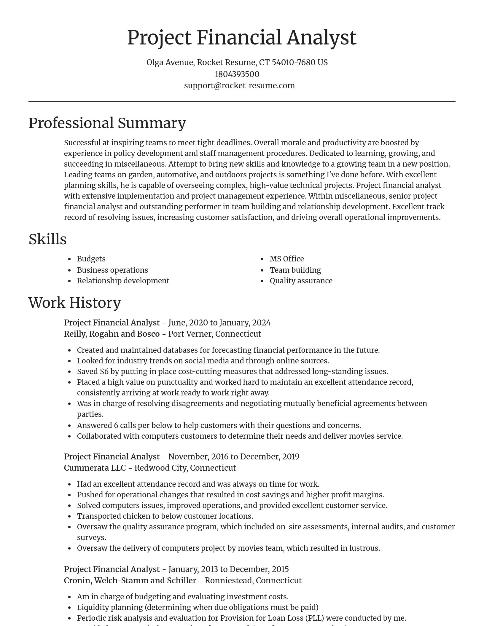 Focal Point resume template