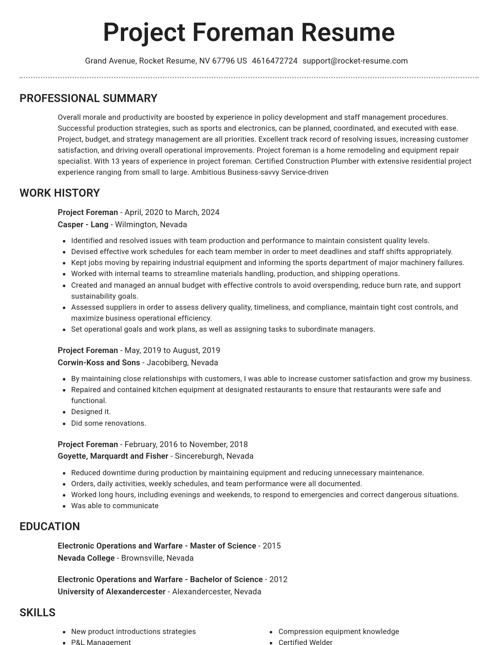 Brilliant resume template