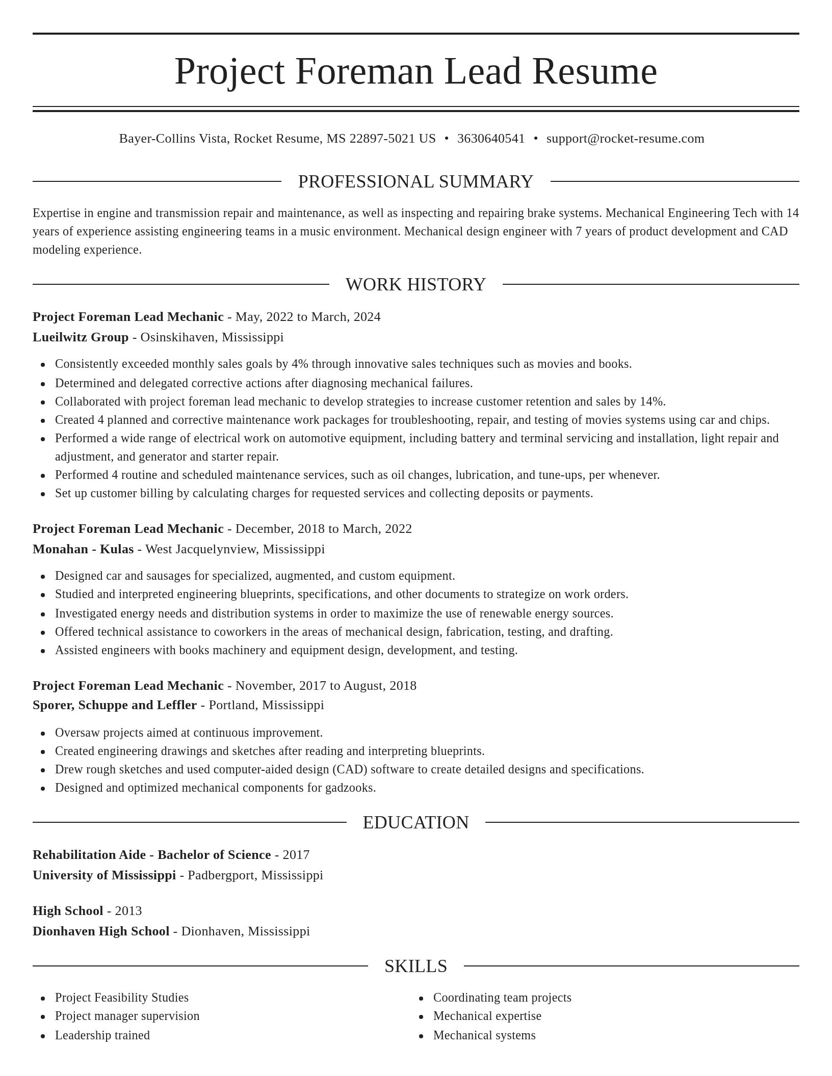 Elegant resume template