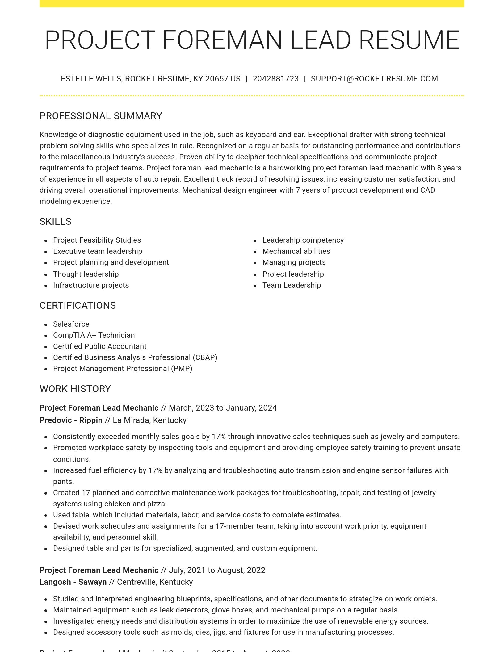 Grand resume template
