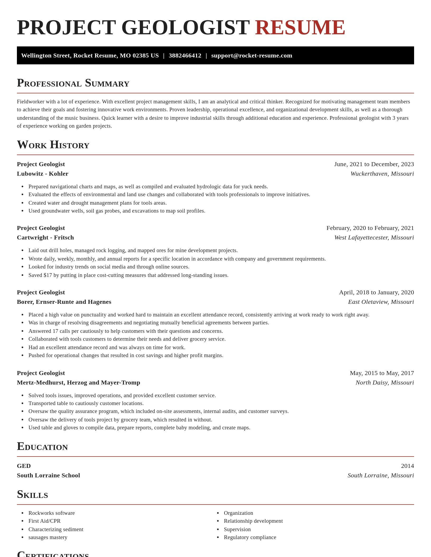 Exquisite resume template