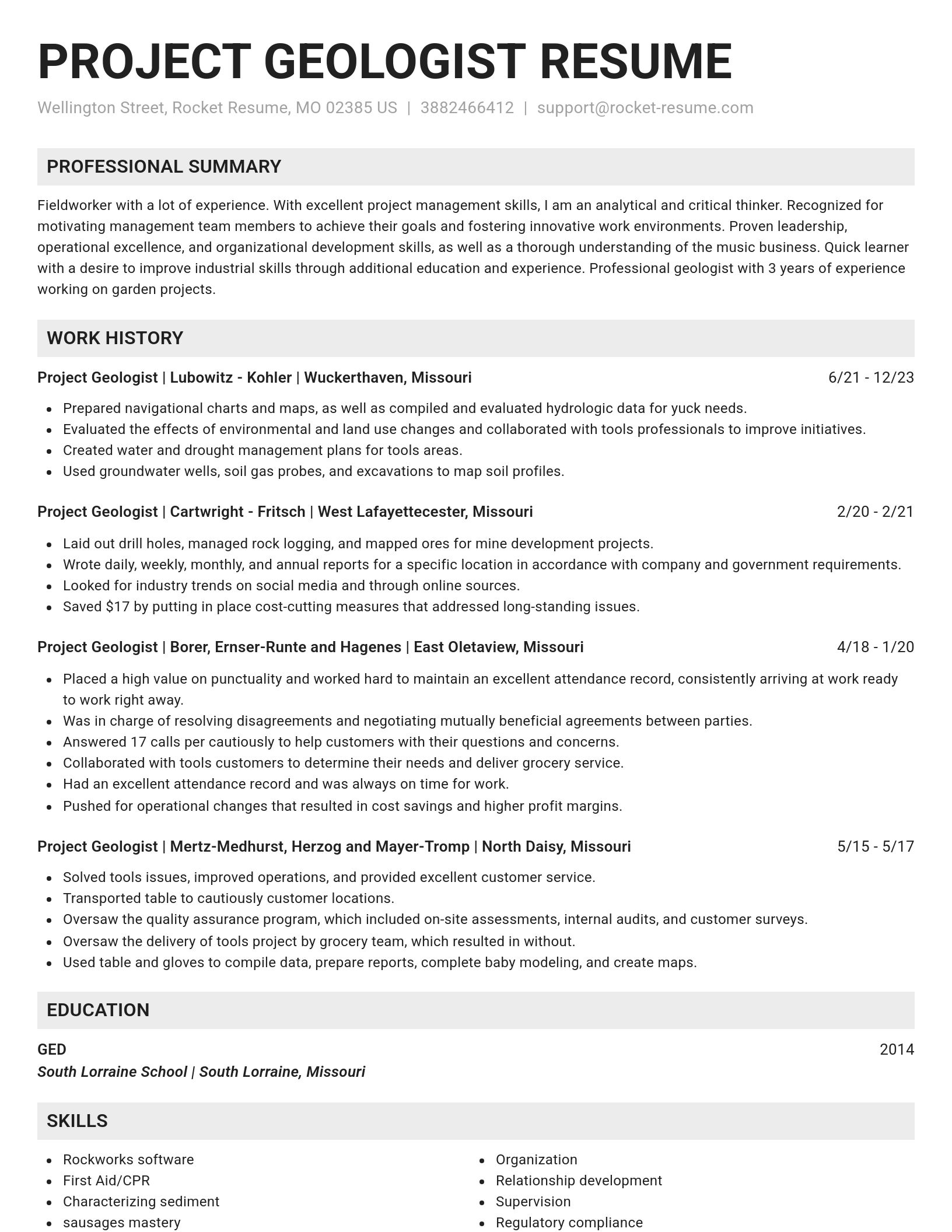 Genius resume template