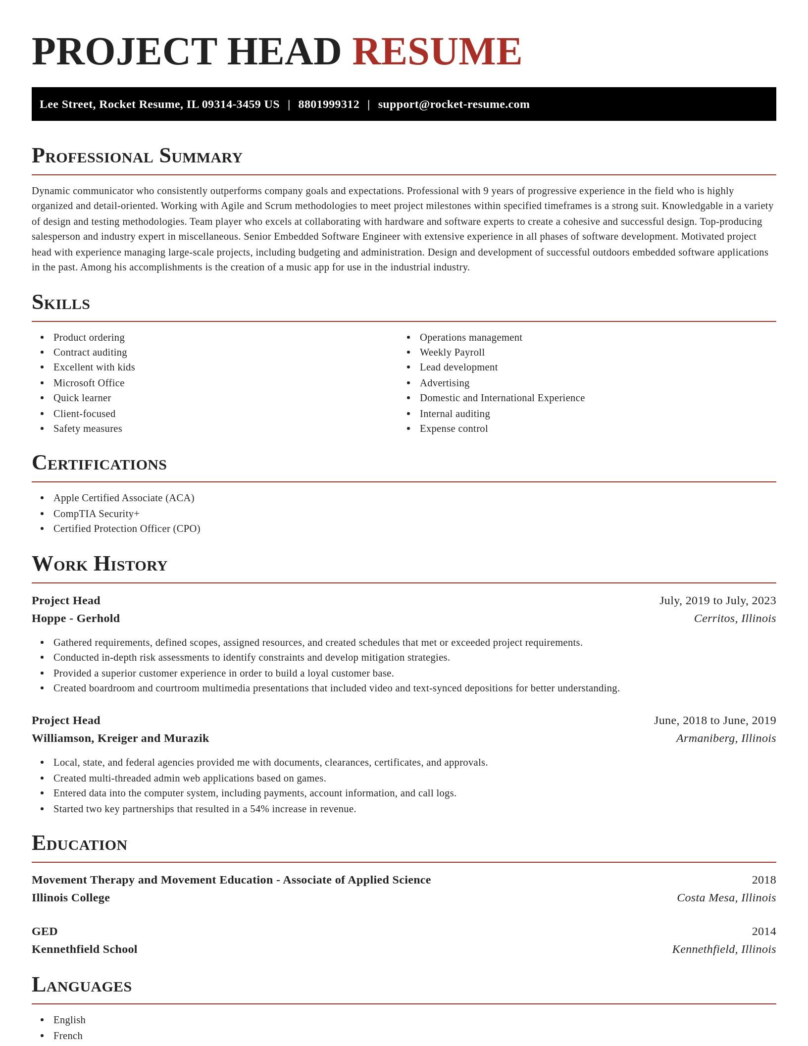 Exquisite resume template