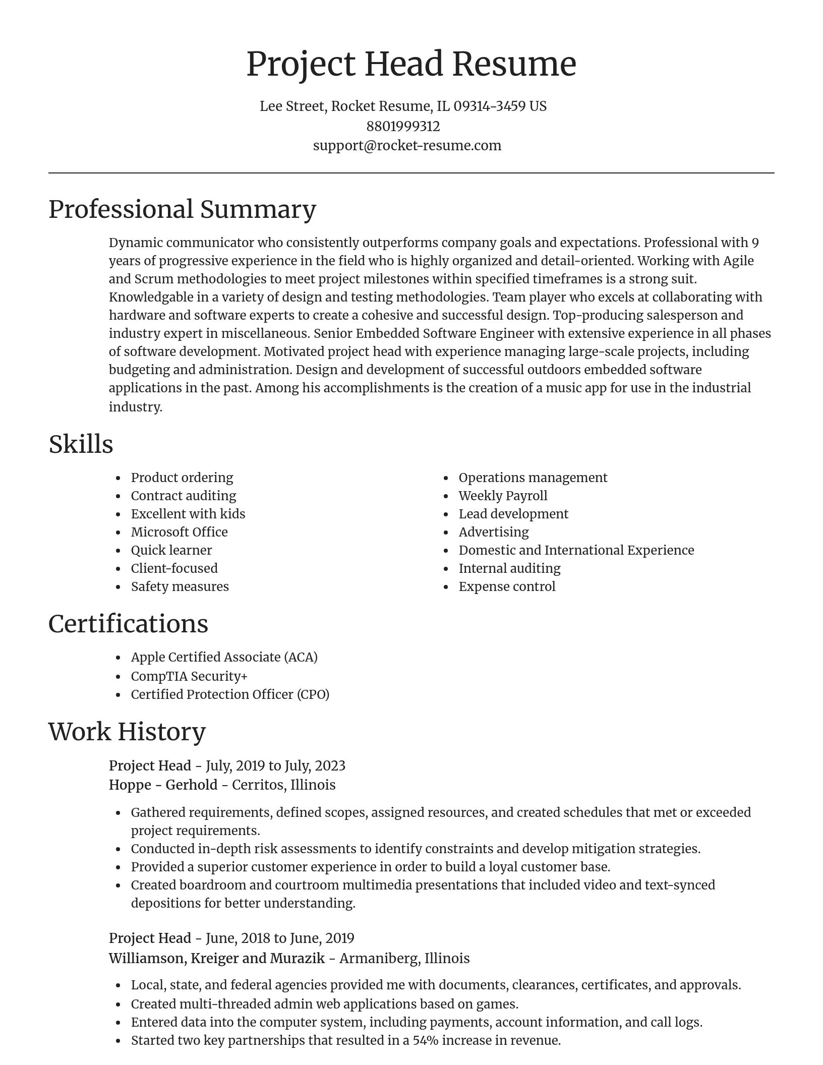 Focal Point resume template
