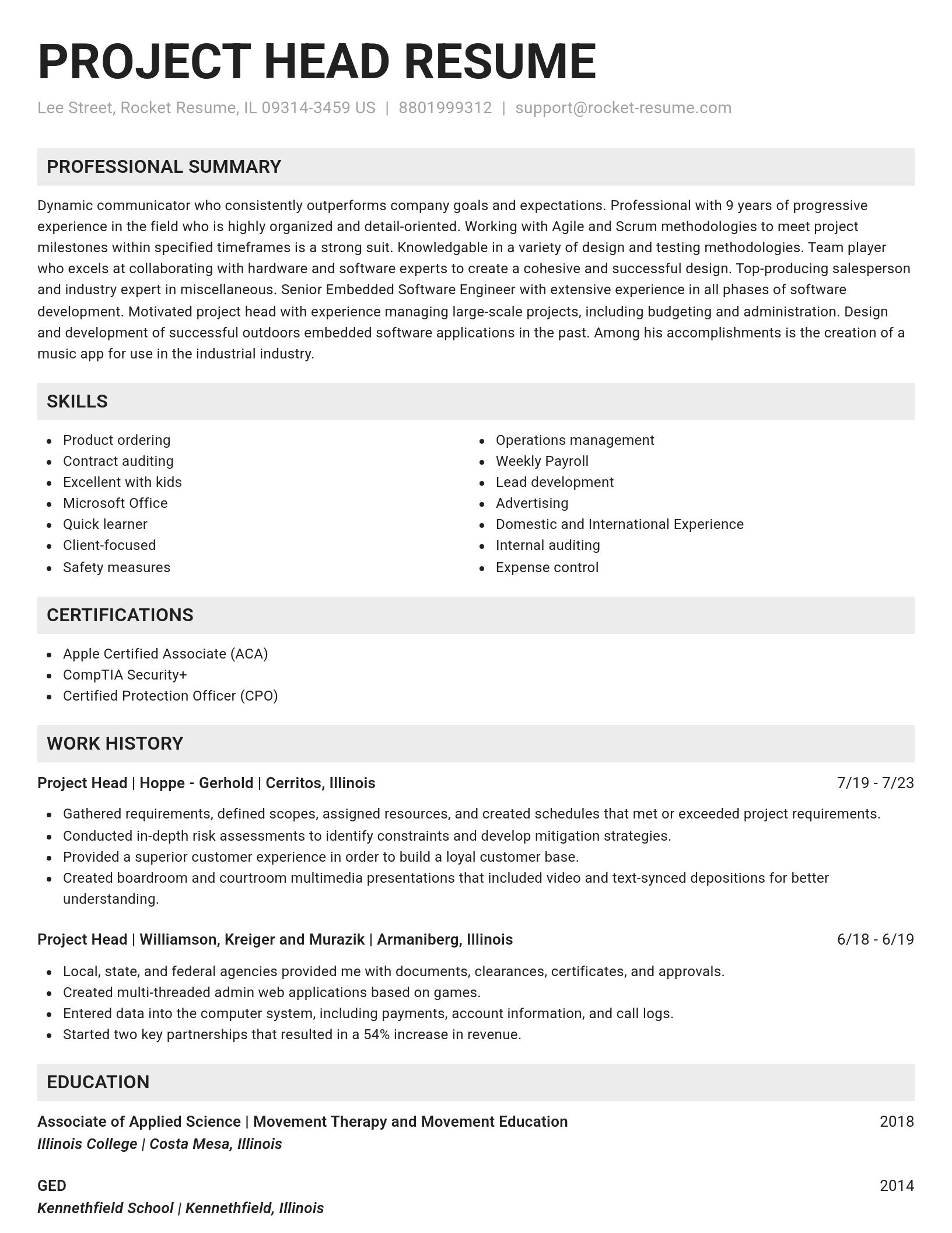 Genius resume template