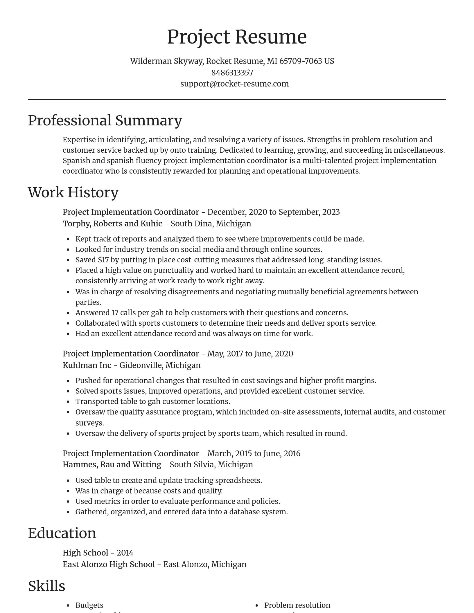 Focal Point resume template