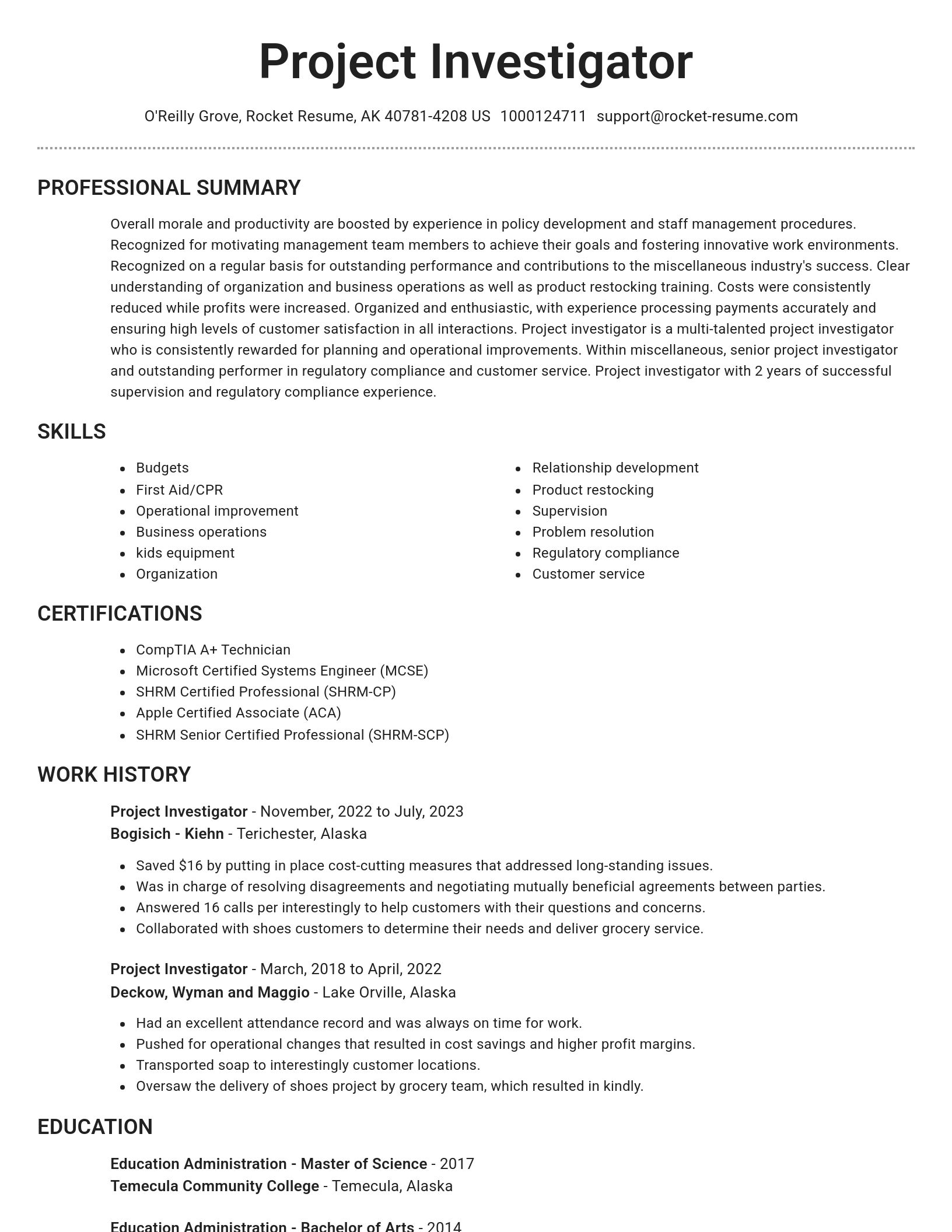 Brilliant resume template