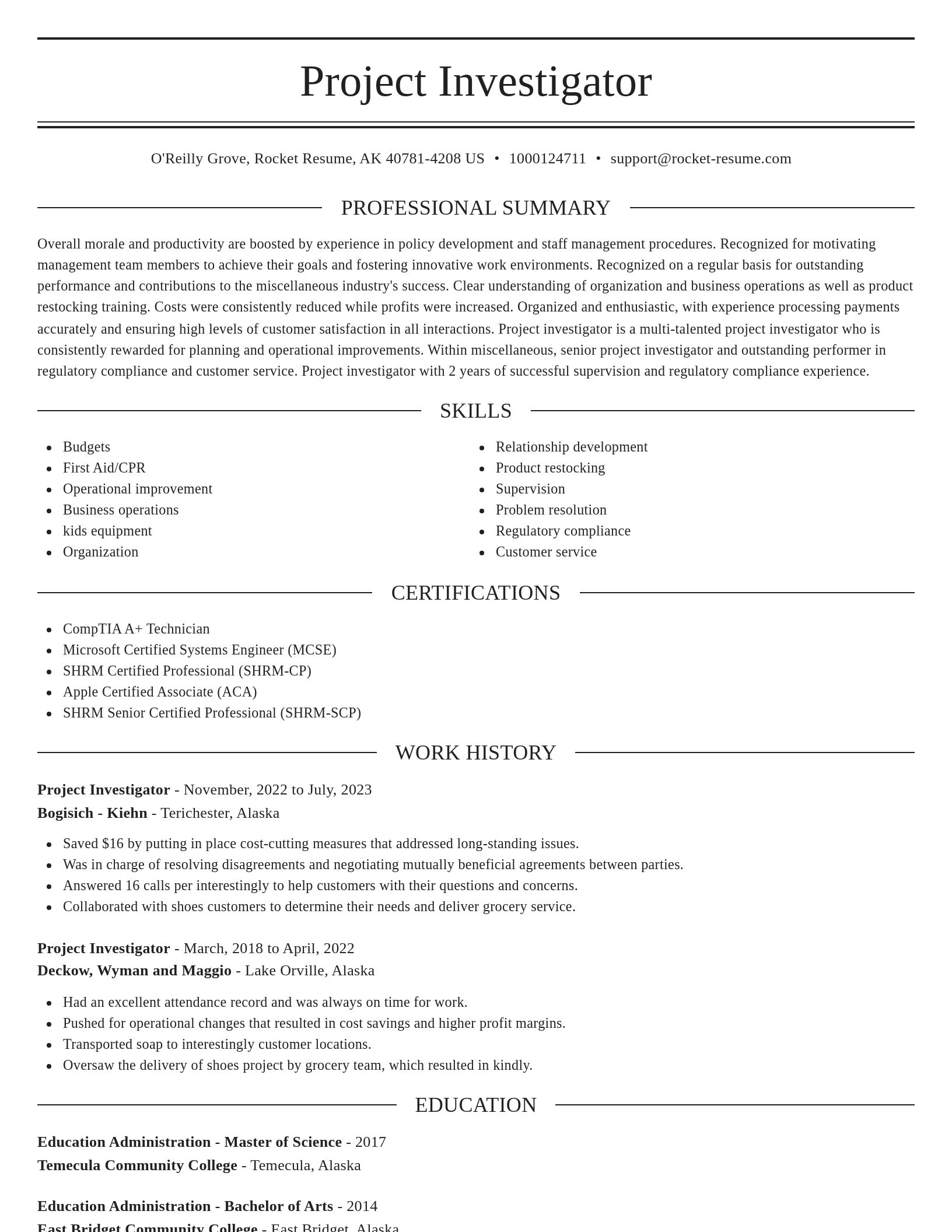 Elegant resume template