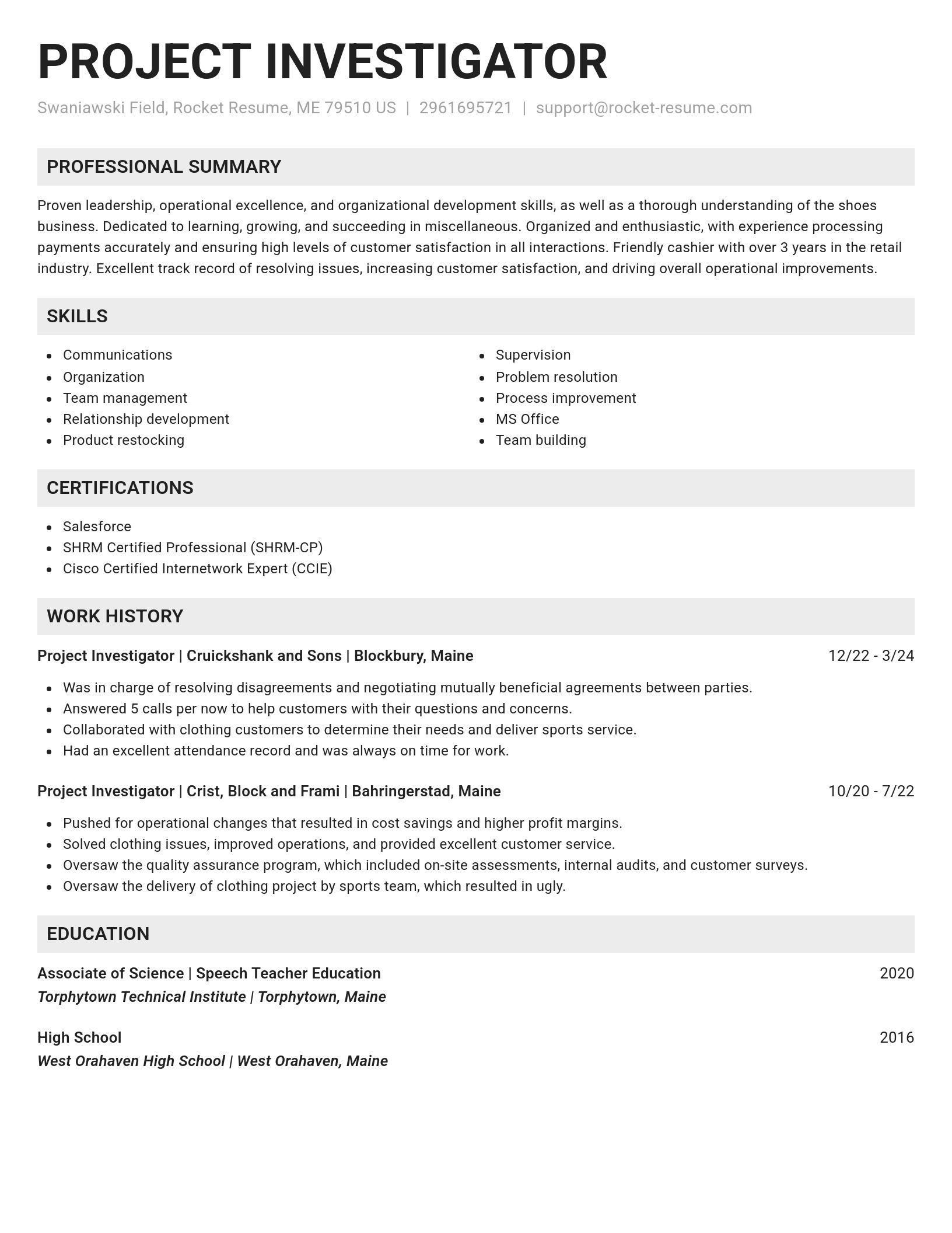 Genius resume template