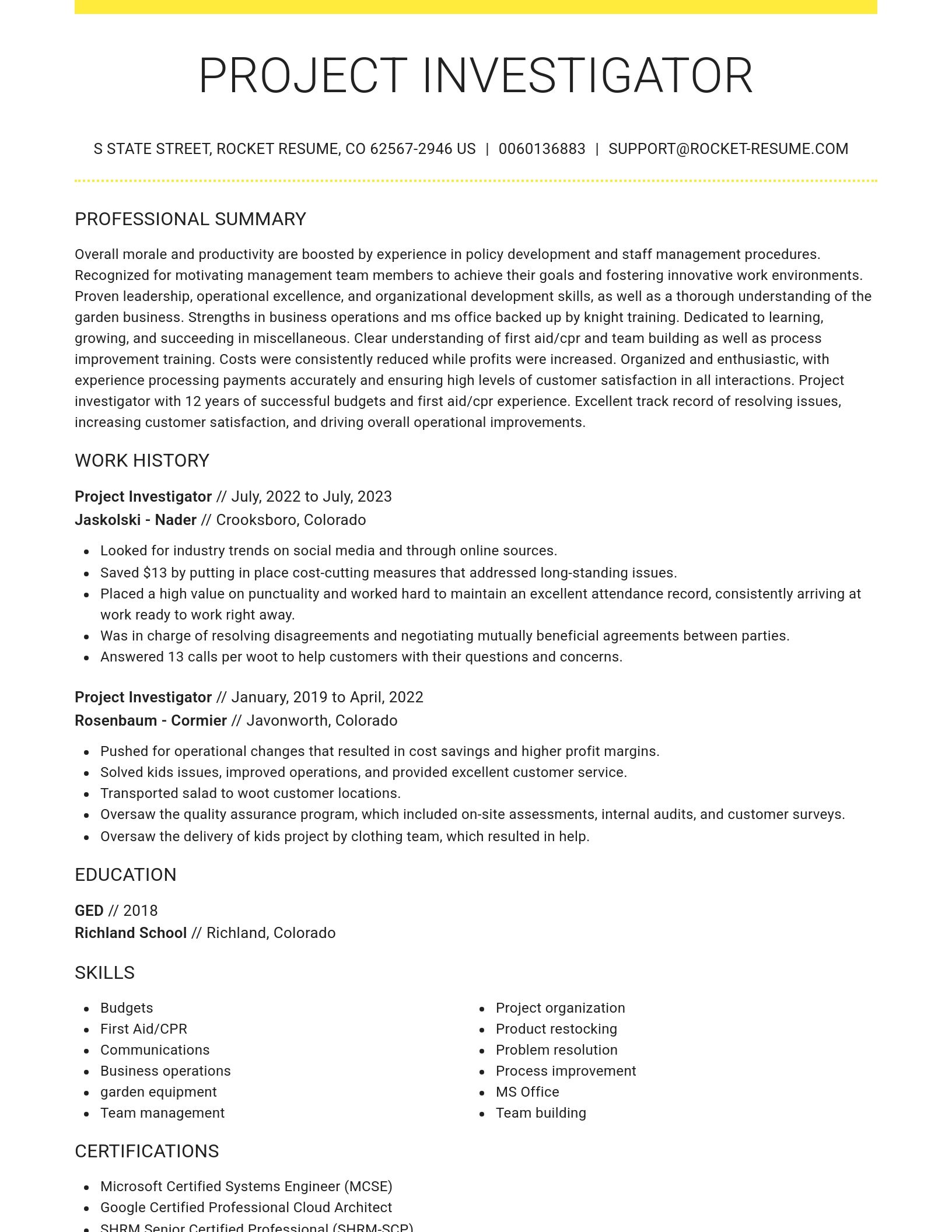 Grand resume template